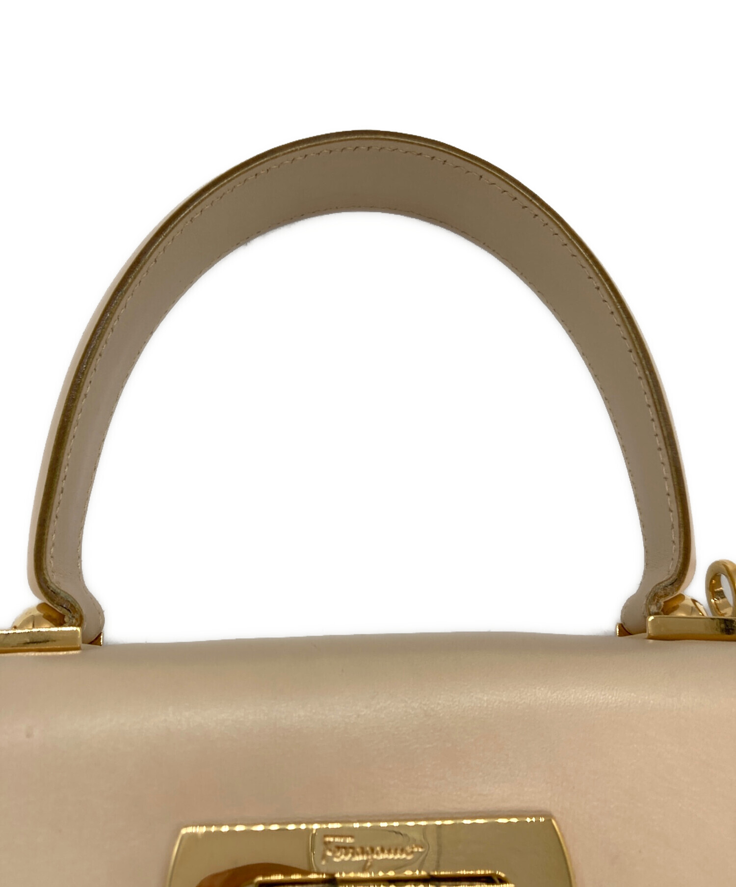 【カトレア】FERRAGAMO ベージュ バケツ型ハンドバッグ 中古・古着通販】Salvatore Ferragamo (サルヴァトーレ フェラガモ