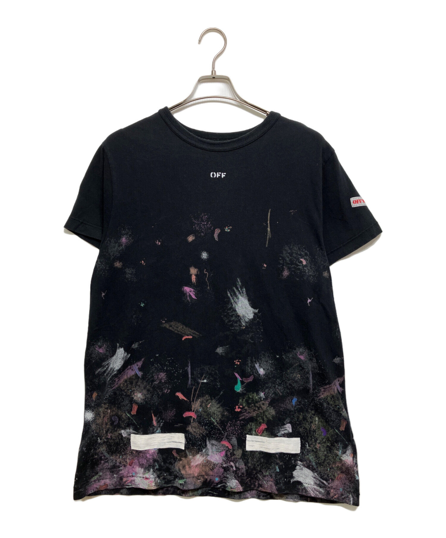 オフホワイト ギャラクシーブラッシュドT 黒 XL 中古・古着通販】OFFWHITE (オフホワイト) ギャラクシーブラッシュT