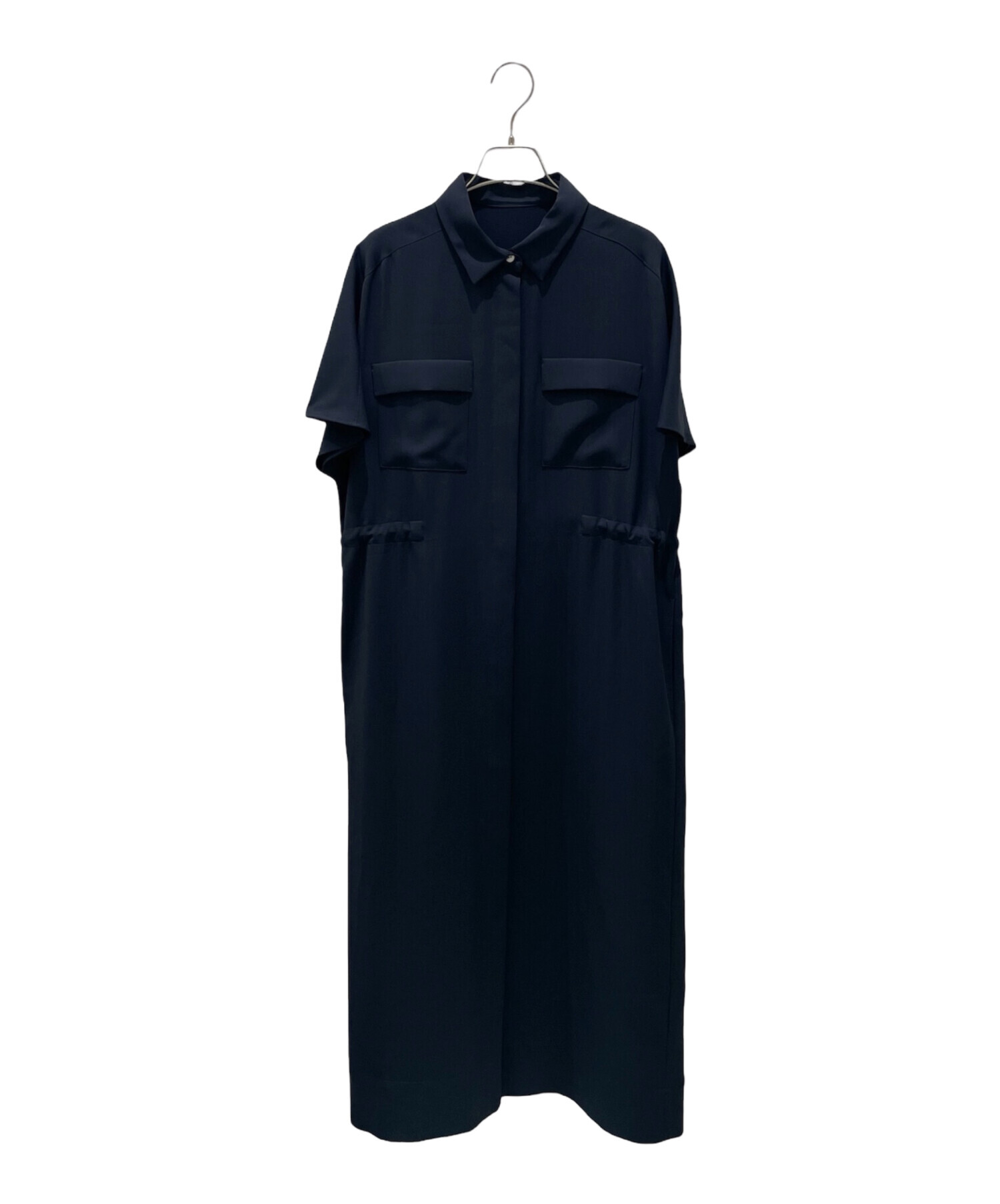 中古・古着通販】SOEJU (ソージュ) ロングシャツワンピース ネイビー
