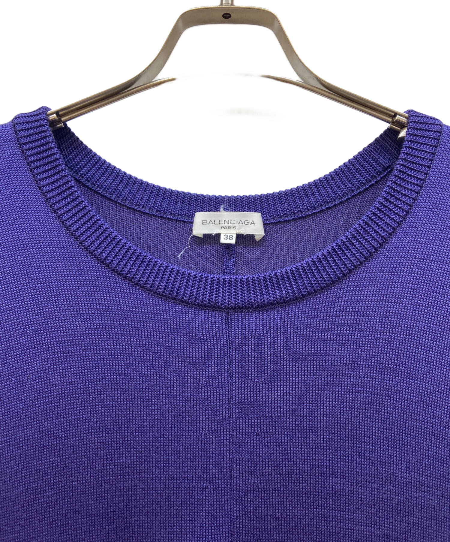 美品　バレンシアガ 半袖ニットセーター 中古・古着通販】BALENCIAGA (バレンシアガ) 半袖ニット パープル