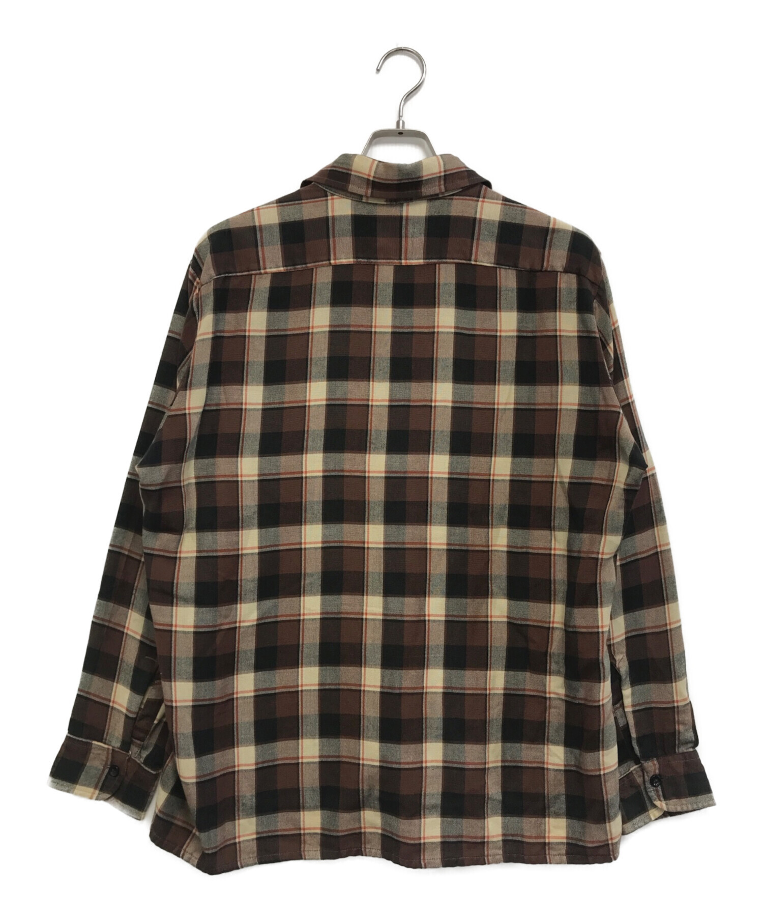 中古・古着通販】ARROW (アロー) チェックシャツ ブラウン サイズ:表記