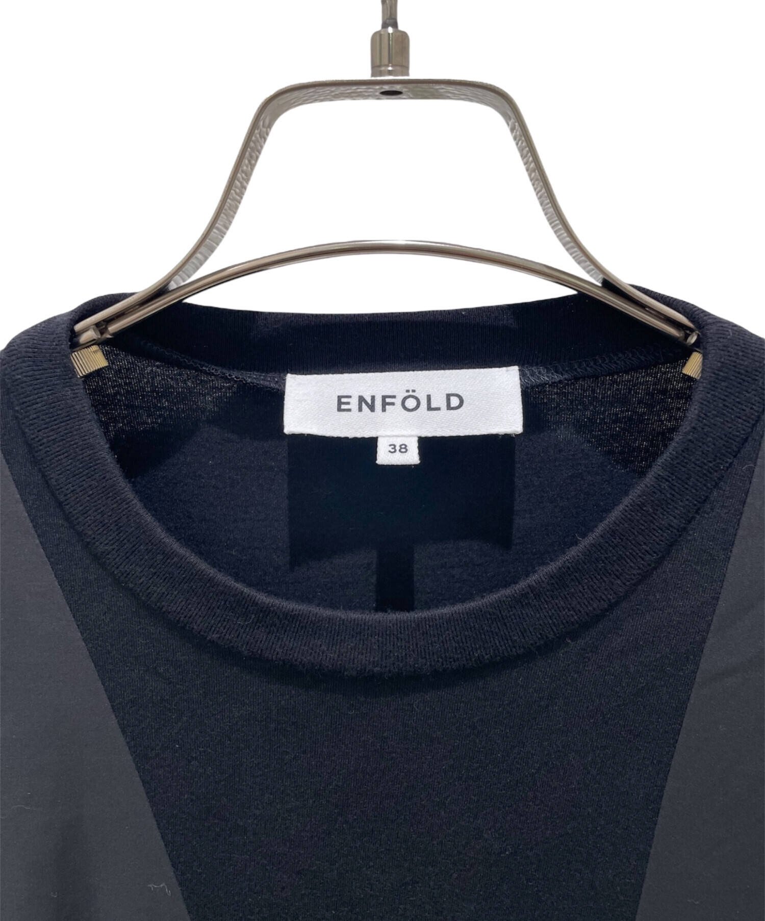 中古・古着通販】ENFOLD (エンフォルド) FAKE-LAYERED DRESS ブラック
