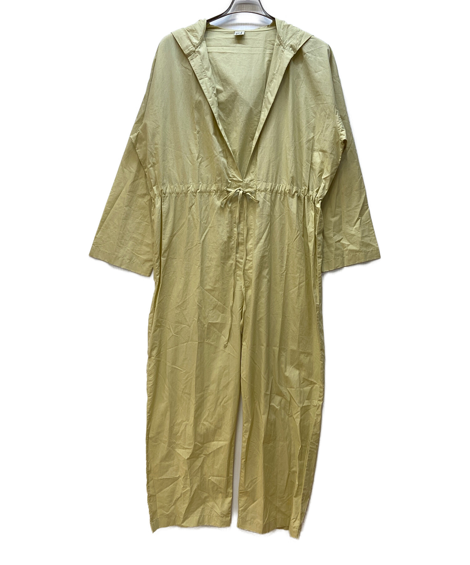 【美品】baserange ベースレンジ　HUJUI JUMPSUIT 中古・古着通販】BASERANGE (ベースレンジ) HUJUI JUMPSUIT イエロー
