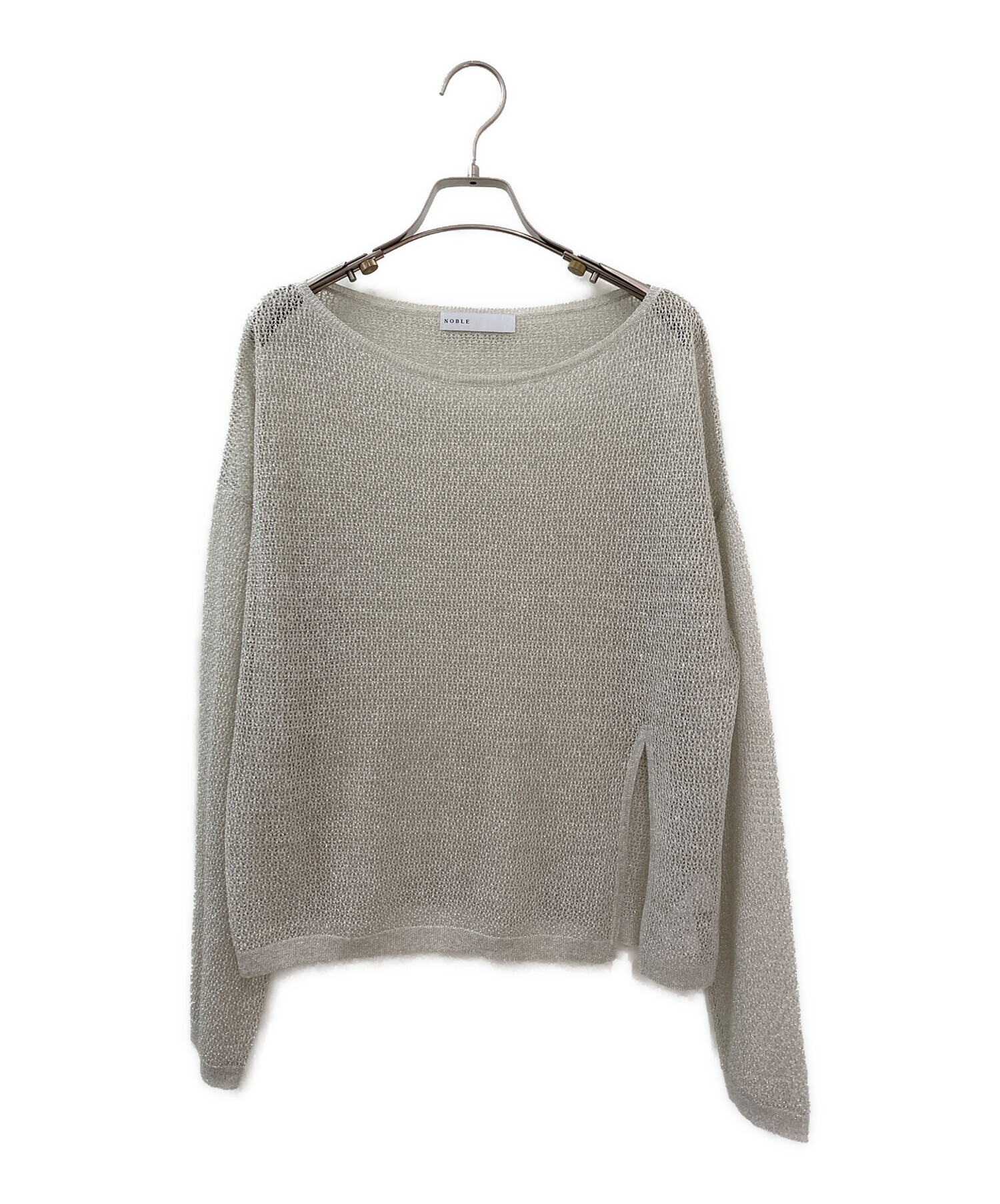 中古・古着通販】Noble (ノーブル) ISY Linen mixラメ スカシニット