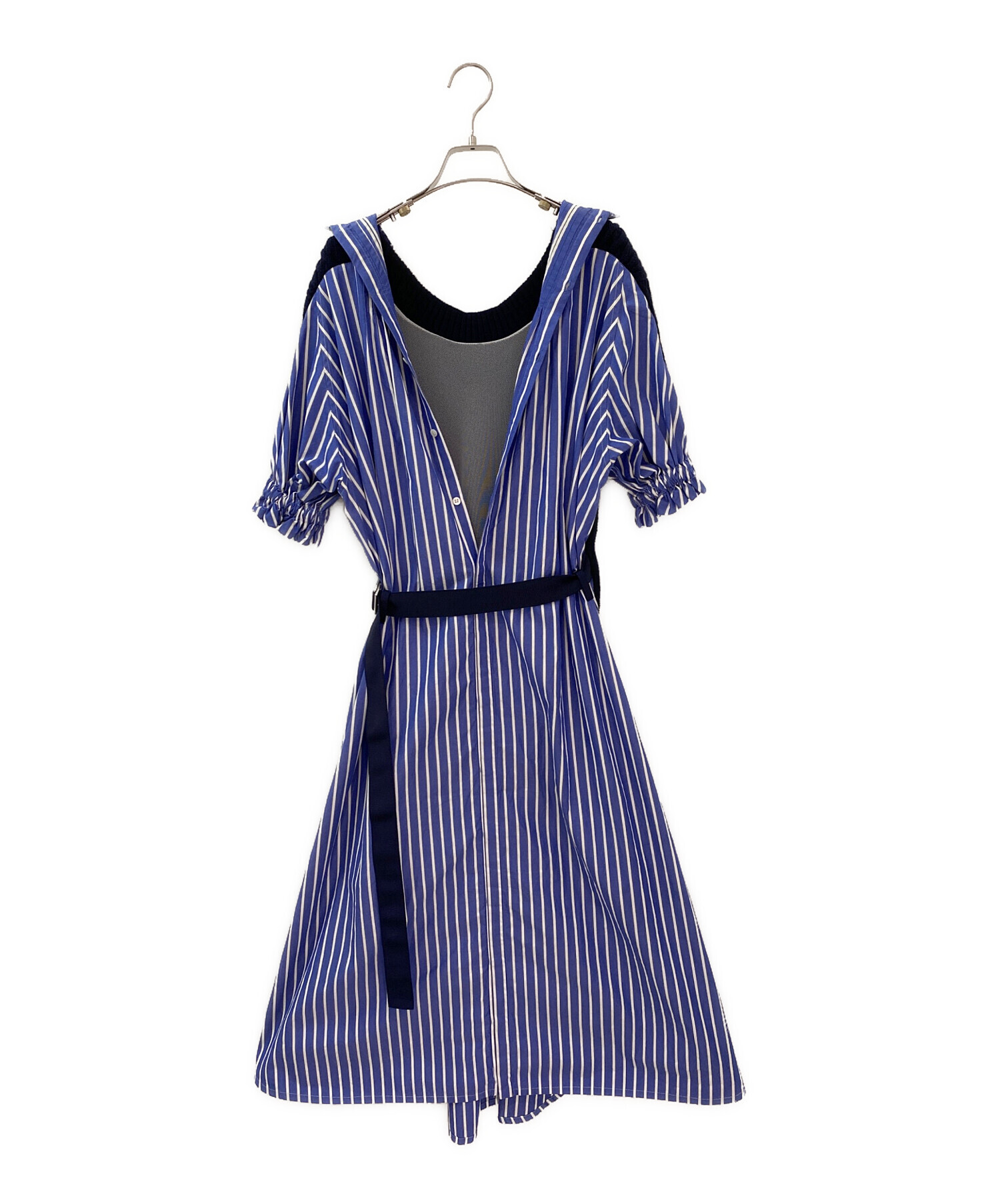 中古・古着通販】sacai (サカイ) ケーブルニット×コットンドッキング