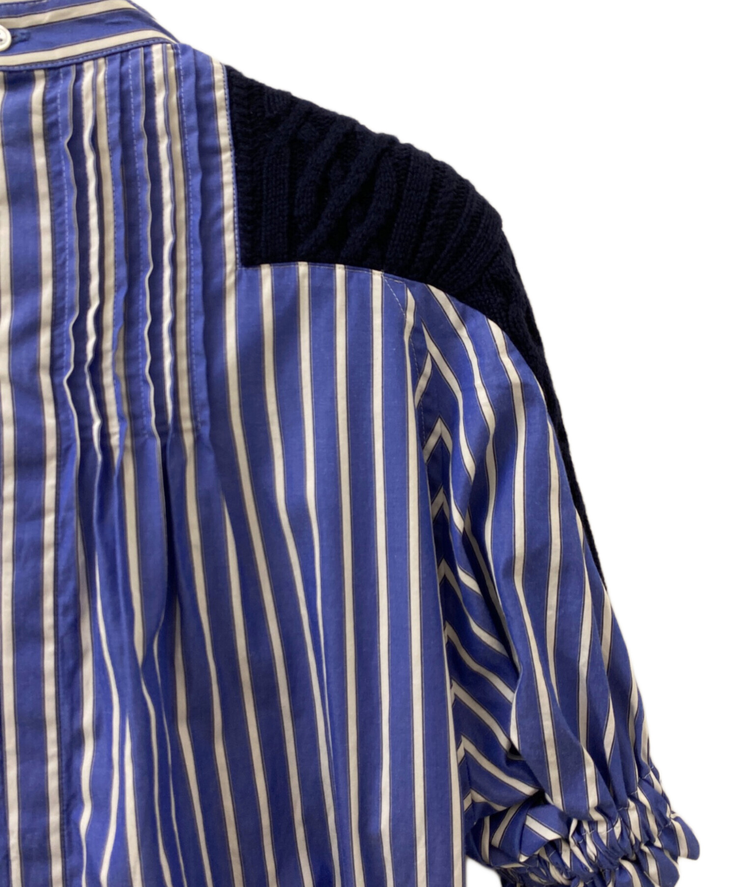 中古・古着通販】sacai (サカイ) ケーブルニット×コットンドッキング