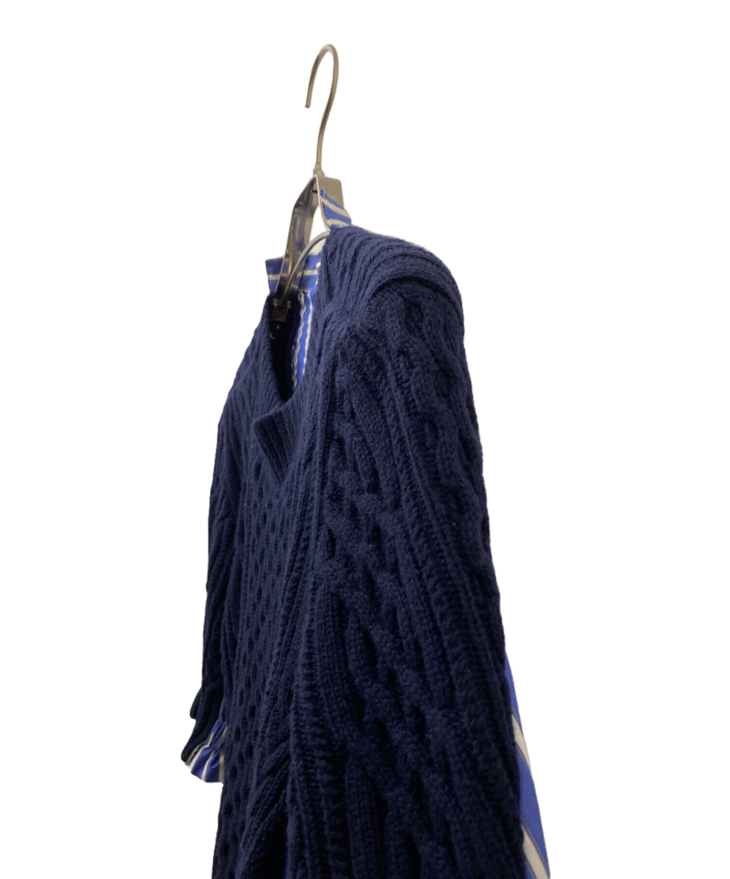 中古・古着通販】sacai (サカイ) ケーブルニット×コットンドッキング