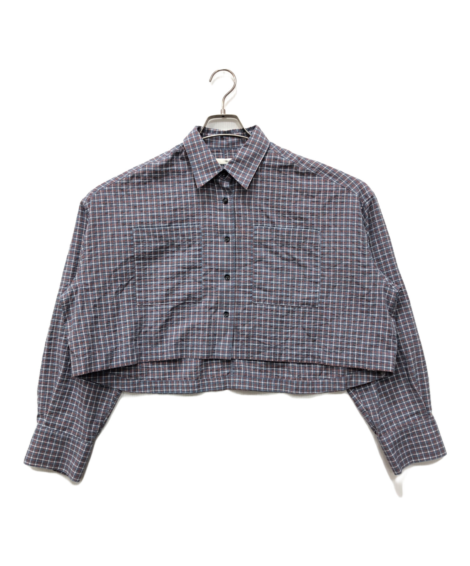 トップス anuke Check Short Shirts 中古・古着通販】anuke (アンヌーク) Check Short Shirts グレー