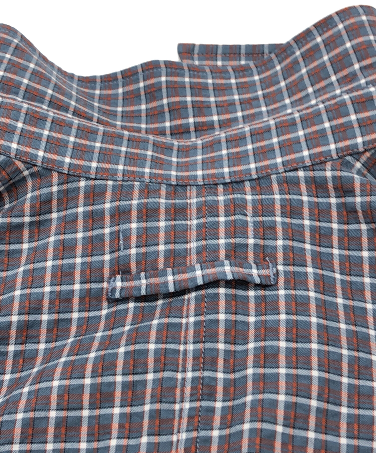 中古・古着通販】anuke (アンヌーク) Check Short Shirts グレー