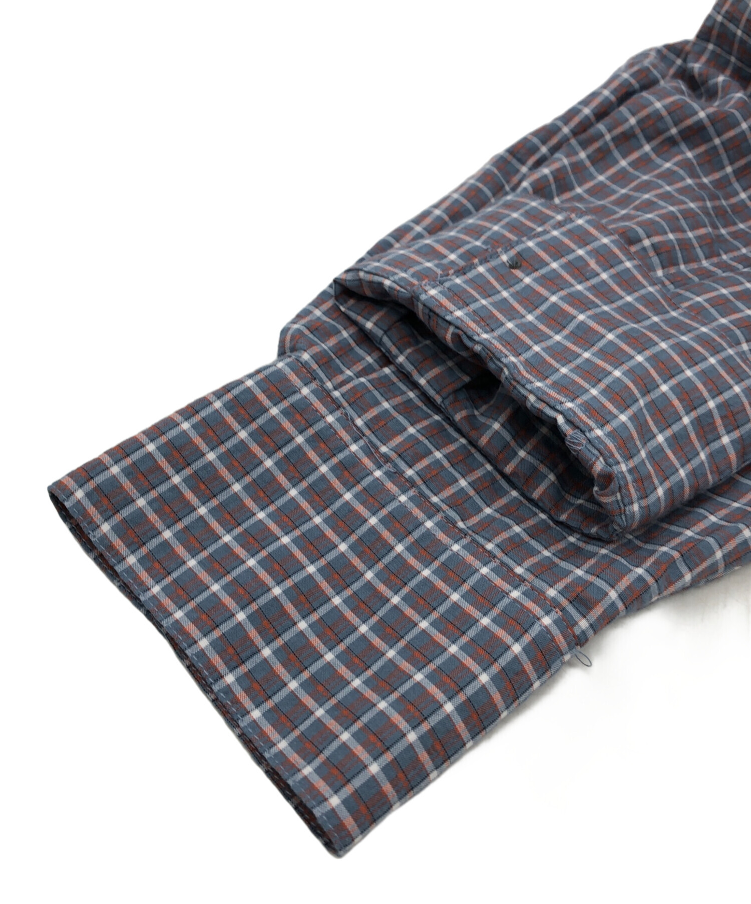 中古・古着通販】anuke (アンヌーク) Check Short Shirts グレー