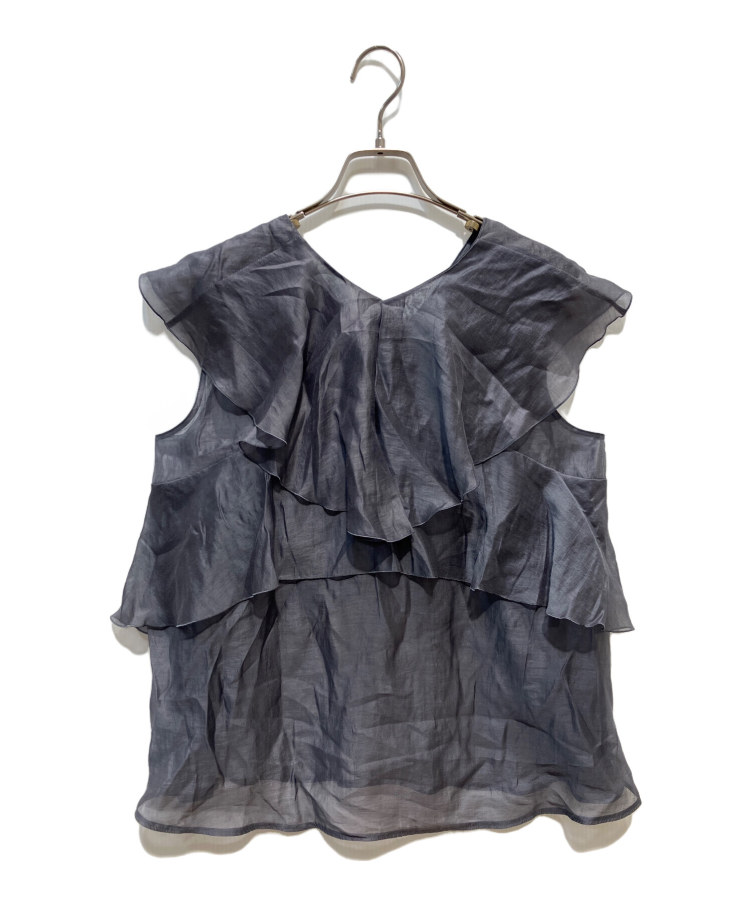 24ss◆定価 18700円◆Ballsey◆オーガンジーシアーフリルブラウス 中古・古着通販】BALLSEY (ボールジィ) セルロースポリエステル
