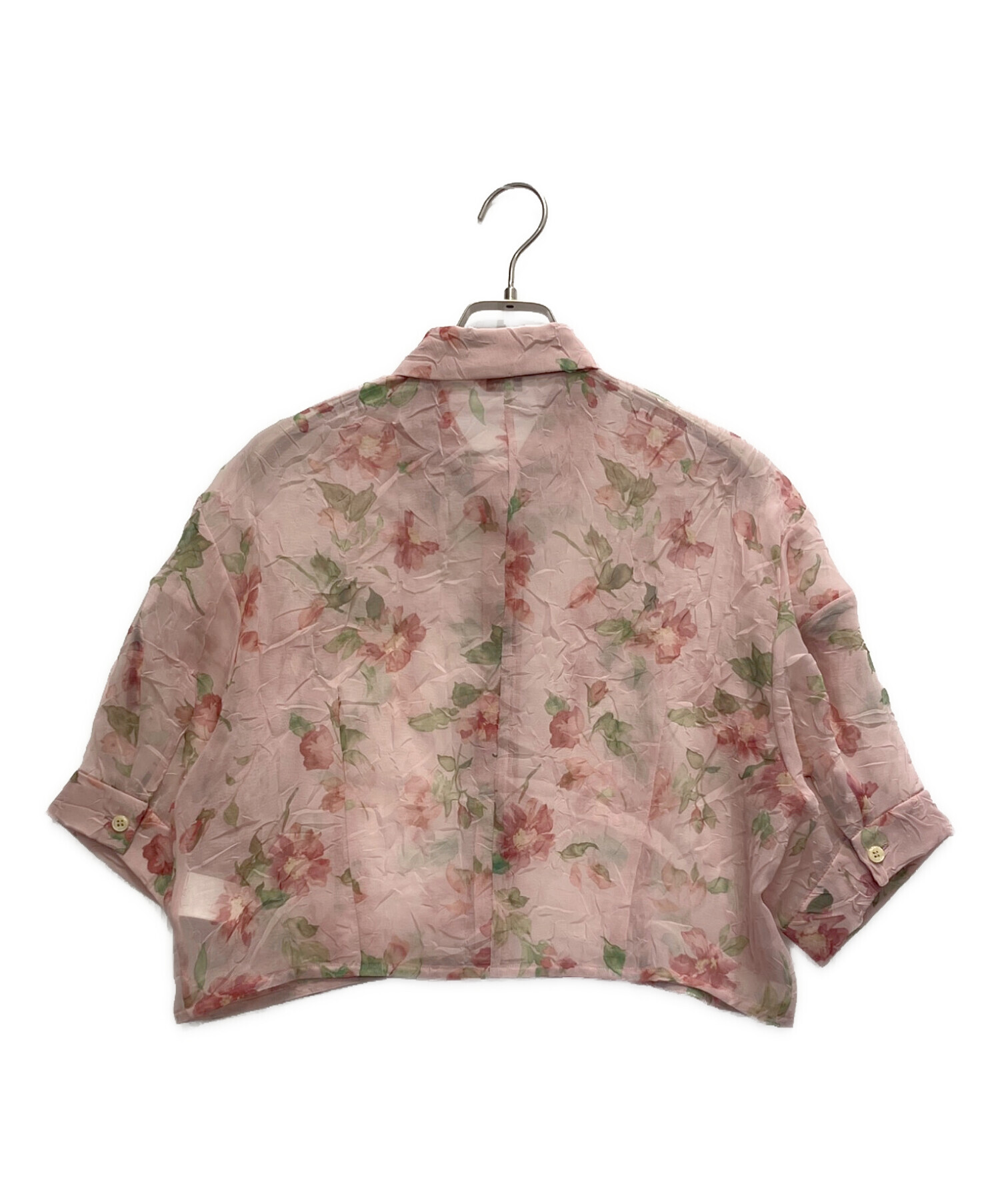 中古・古着通販】CLANE (クラネ) SHEER FLOWER SHORT SLEEVE SHIRTS