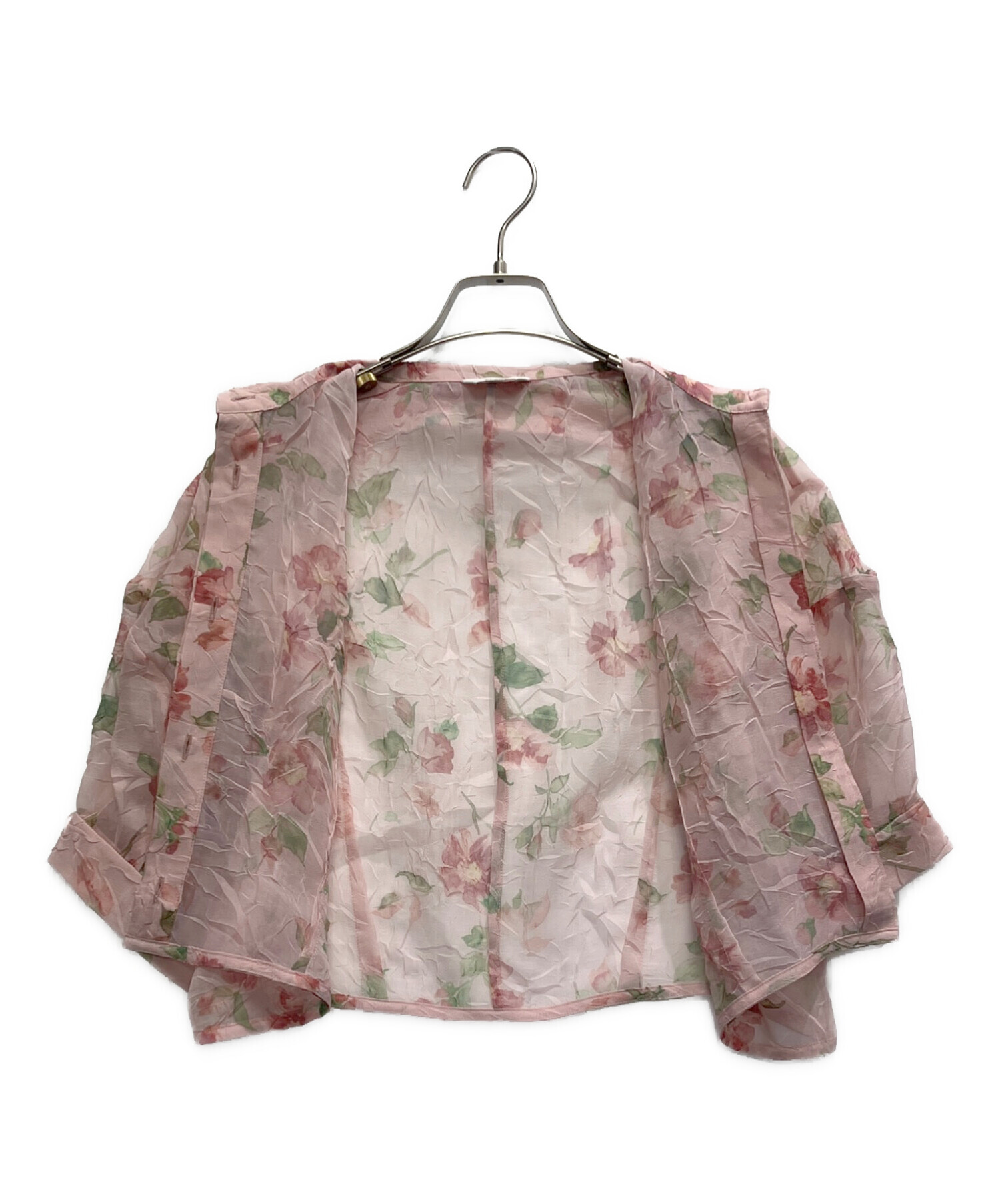 中古・古着通販】CLANE (クラネ) SHEER FLOWER SHORT SLEEVE SHIRTS