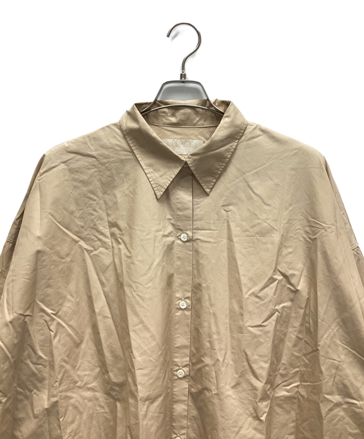中古・古着通販】Plage (プラージュ) typewriter wide shirt ベージュ