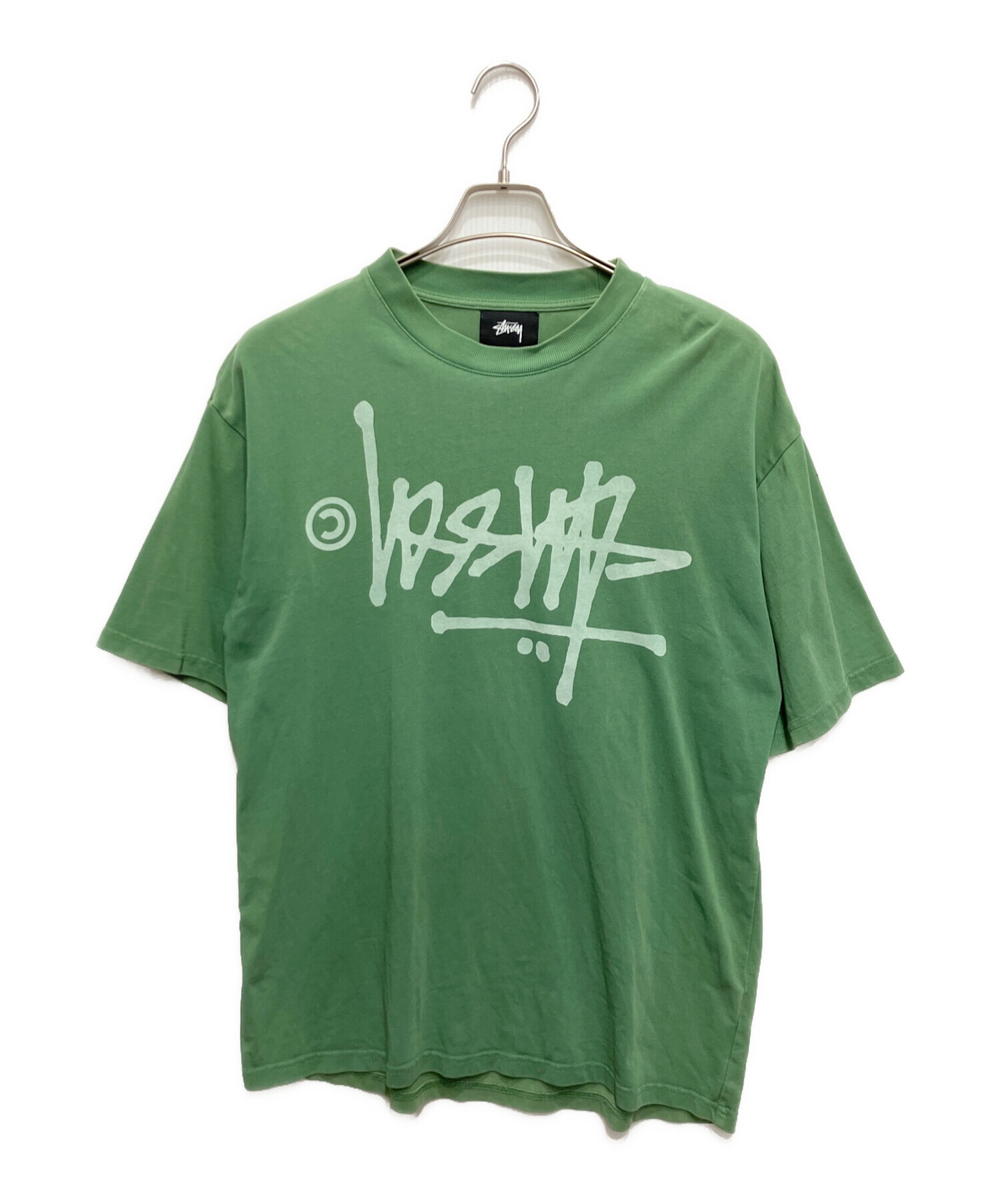 中古・古着通販】stussy (ステューシー) ロゴプリントTシャツ グリーン