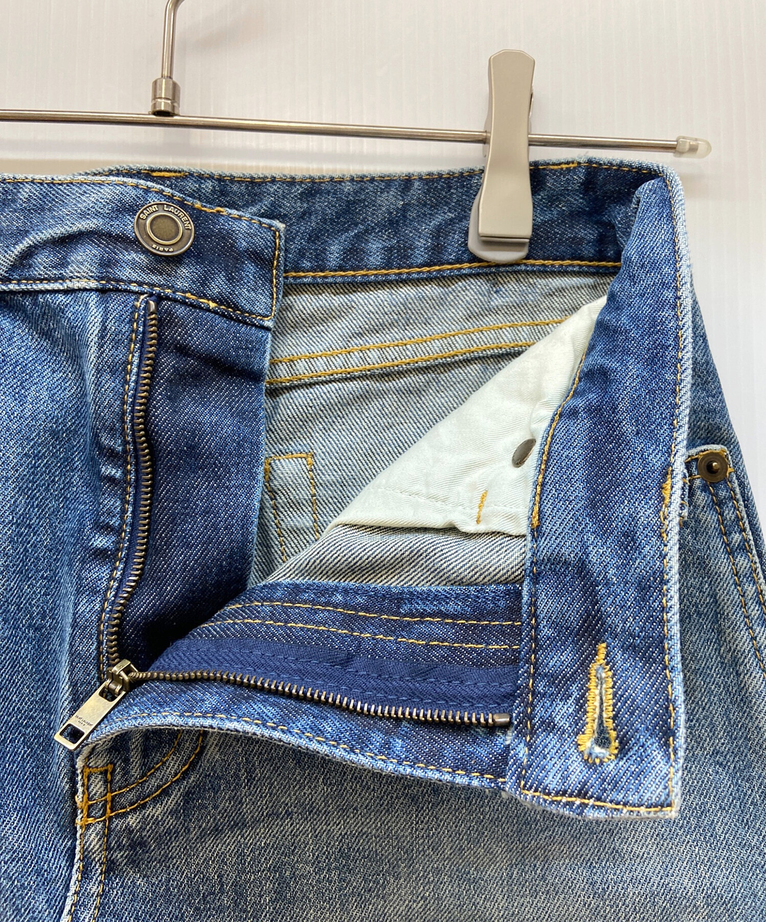 サンローランSAINT LAURENT☆Sサイズデニムスカート 中古・古着通販】Saint Laurent Paris (サンローランパリ) デニム