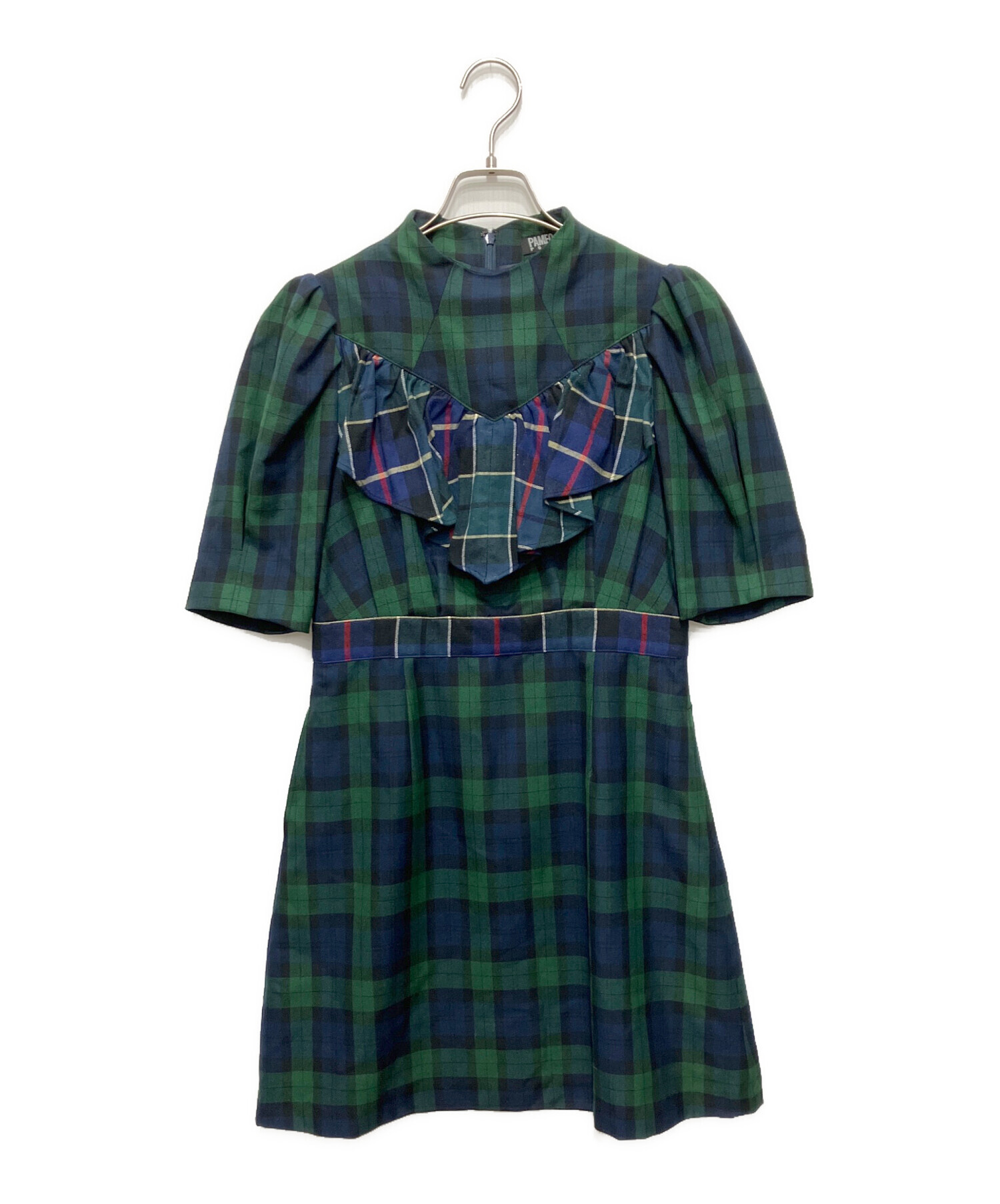 中古・古着通販】PAMEO POSE (パメオポーズ) Plaid Ruffle Mini Dress