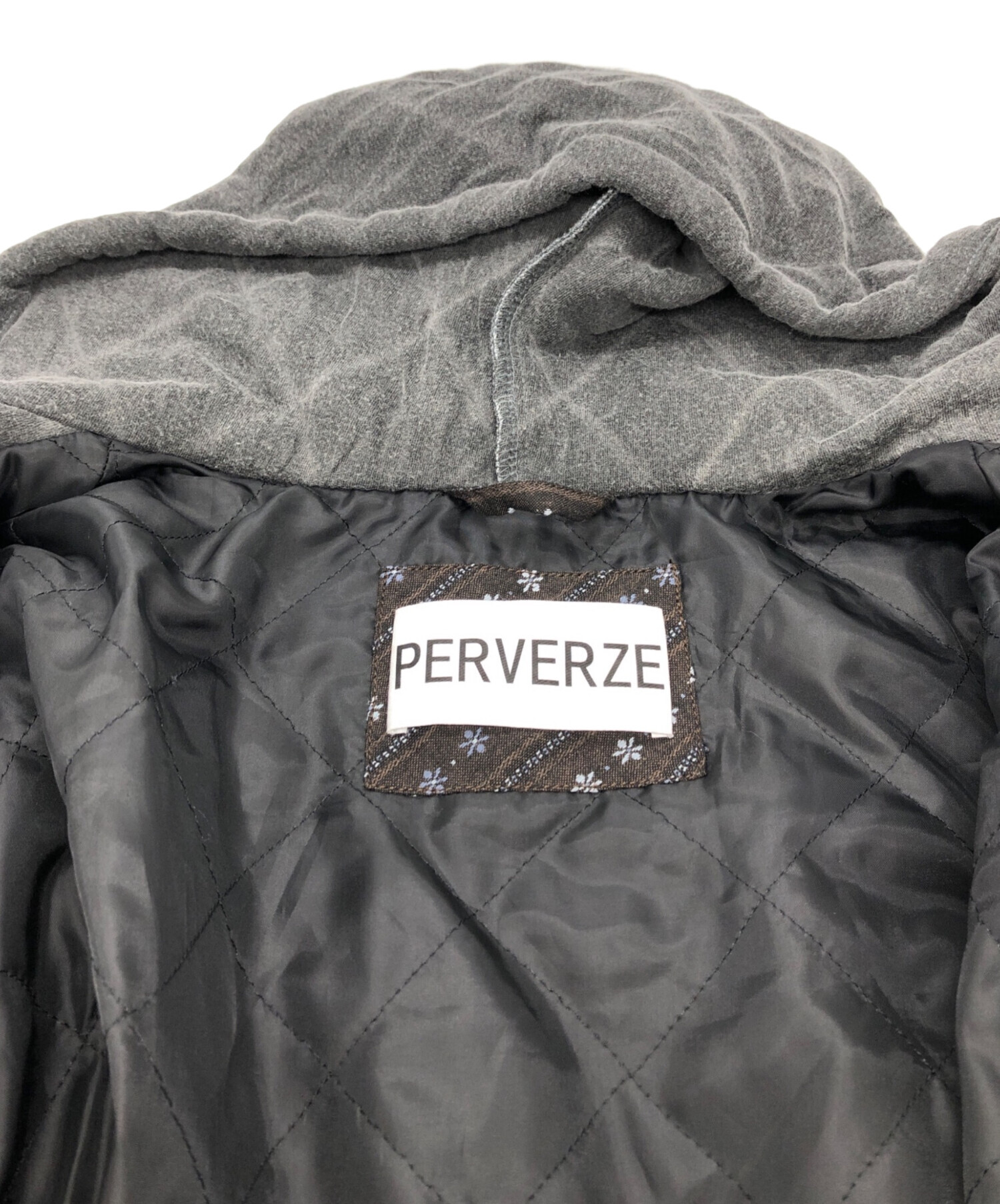 中古・古着通販】PERVERZE (パーバーズ) Double Puffer Shirt ブラウン