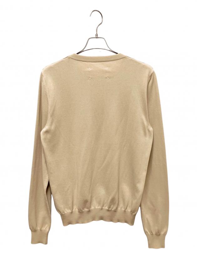 【美品】Maison Margiela クルーネックニット ベージュ 中古・古着通販】Maison Margiela (メゾンマルジェラ) シースルー