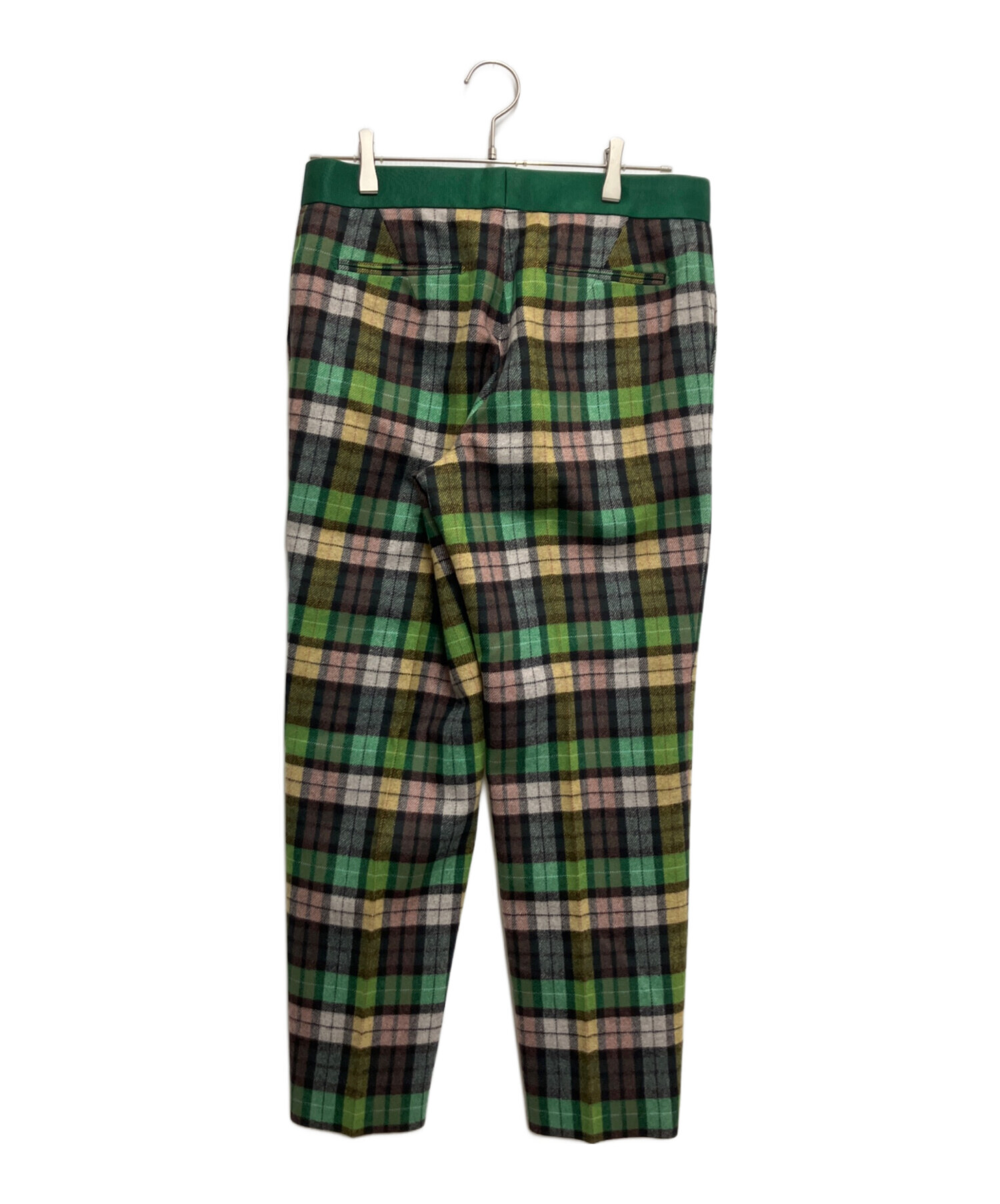 中古・古着通販】DRAWER (ドゥロワー) ウールカシミヤチェックパンツ