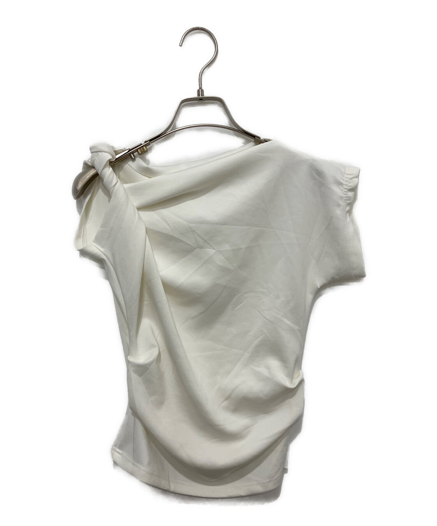 中古・古着通販】venica (ヴェニカ) Twist drape tops ホワイト サイズ