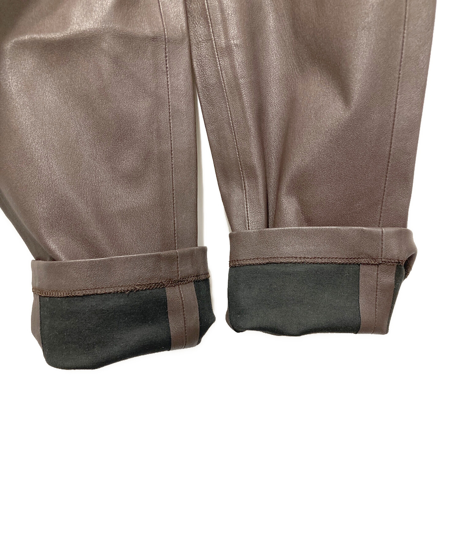 theory セオリー　ラムレザー　パンツ　30 中古・古着通販】theory (セオリー) ラムレザー パンツ ブラウン