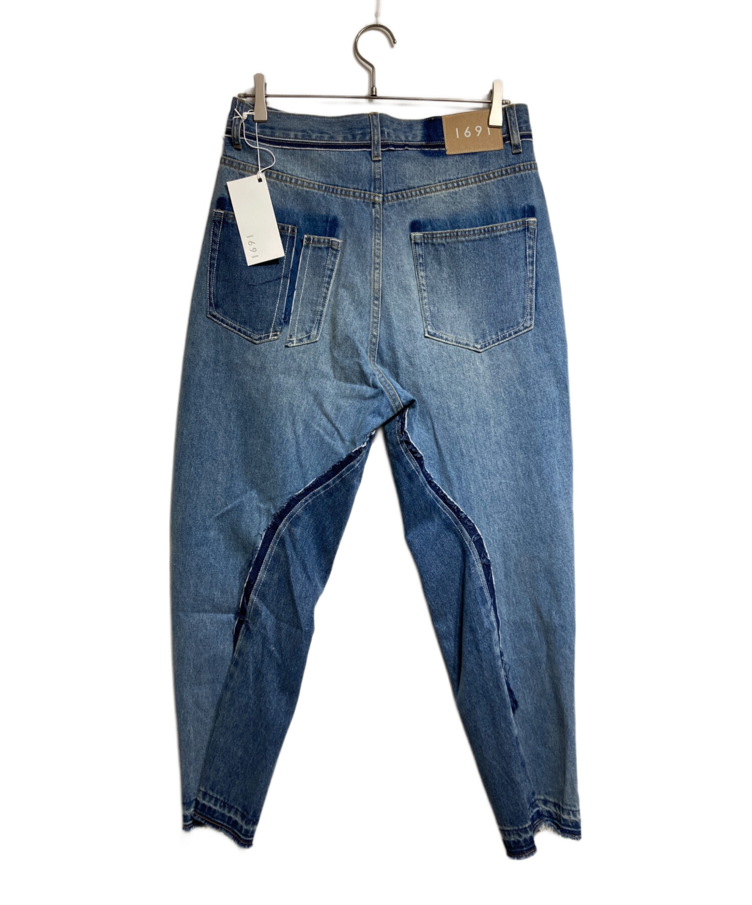 定価62700円 23SS sulvam サルエルデニムパンツ　S ジーンズ 中古・古着通販】1691 (イチロクキューイチ) サルエルデニム/Twisted