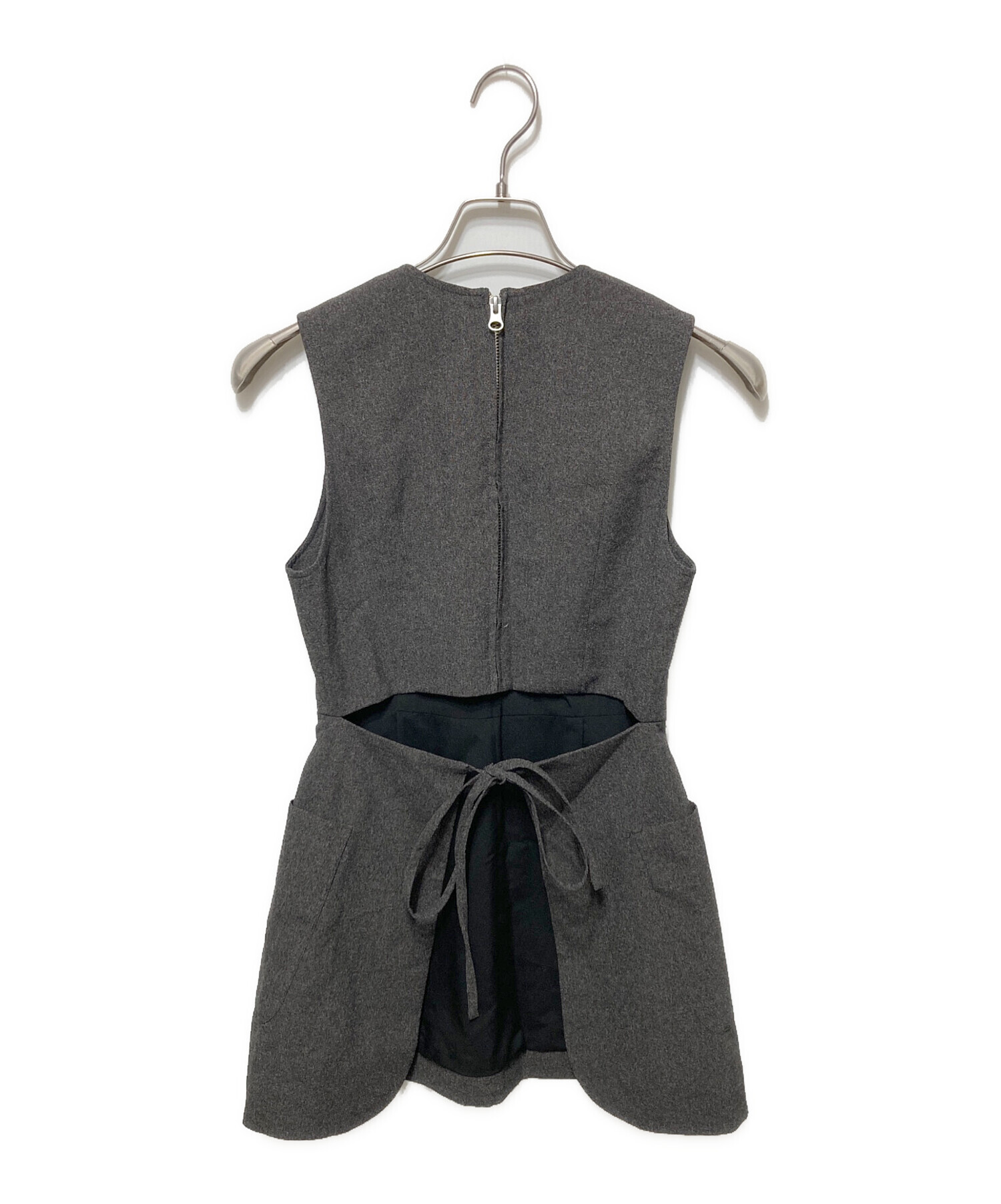 最終値下げ【美品】CLANE APRON TOPS グレー　サイズ1 中古・古着通販】CLANE (クラネ) エプロントップス グレー サイズ:1