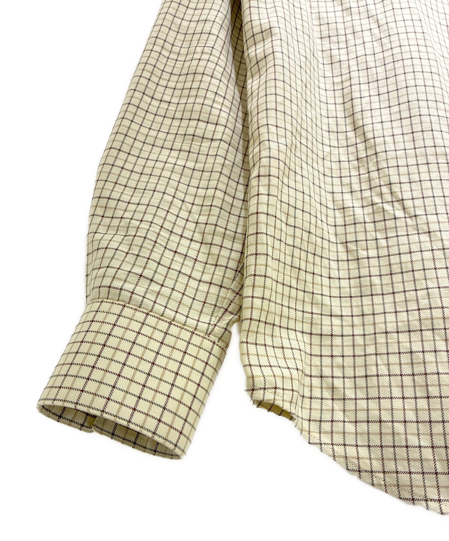 中古・古着通販】CELINE (セリーヌ) Triomphe Embroidered Check Loose