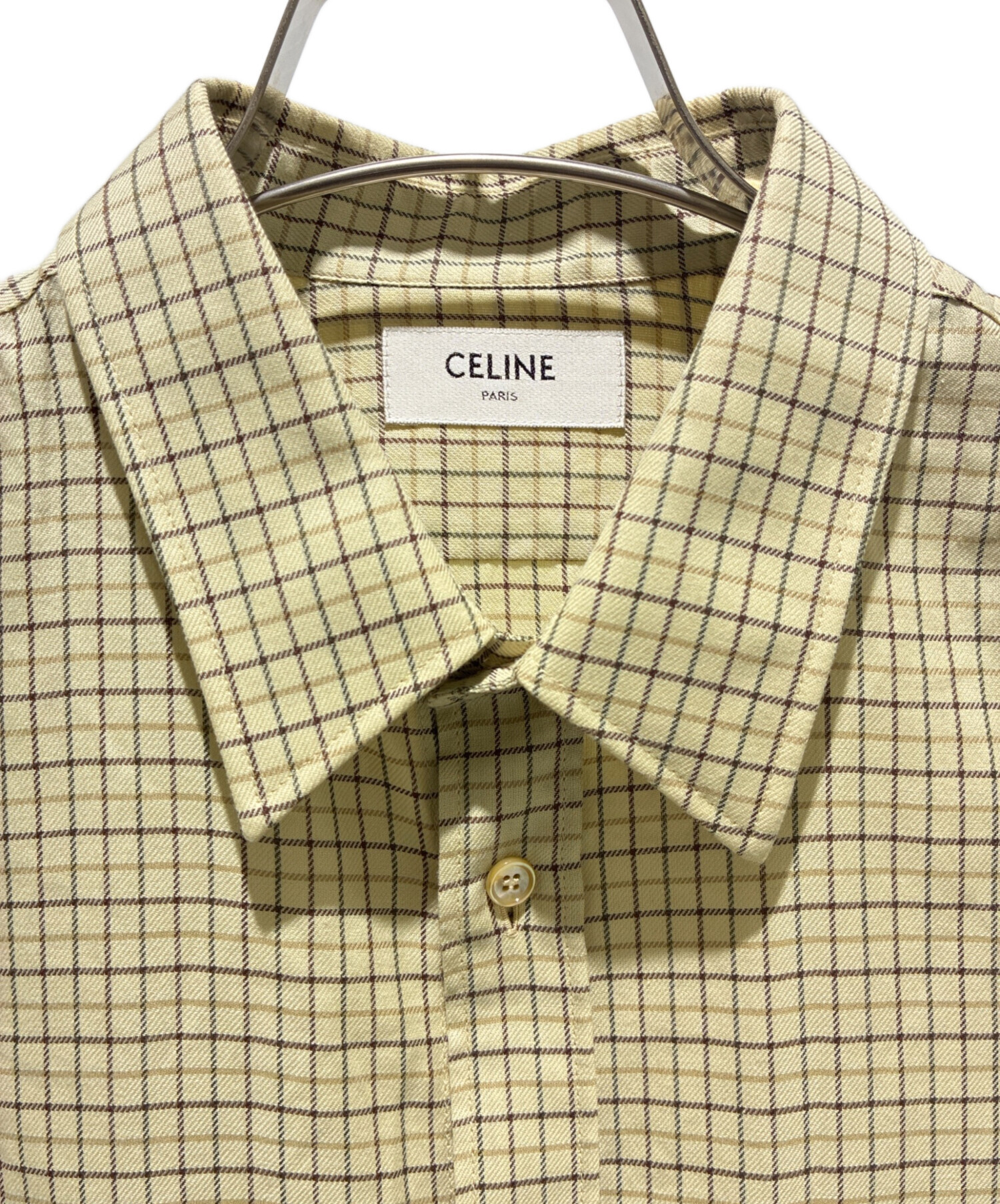 中古・古着通販】CELINE (セリーヌ) Triomphe Embroidered Check Loose