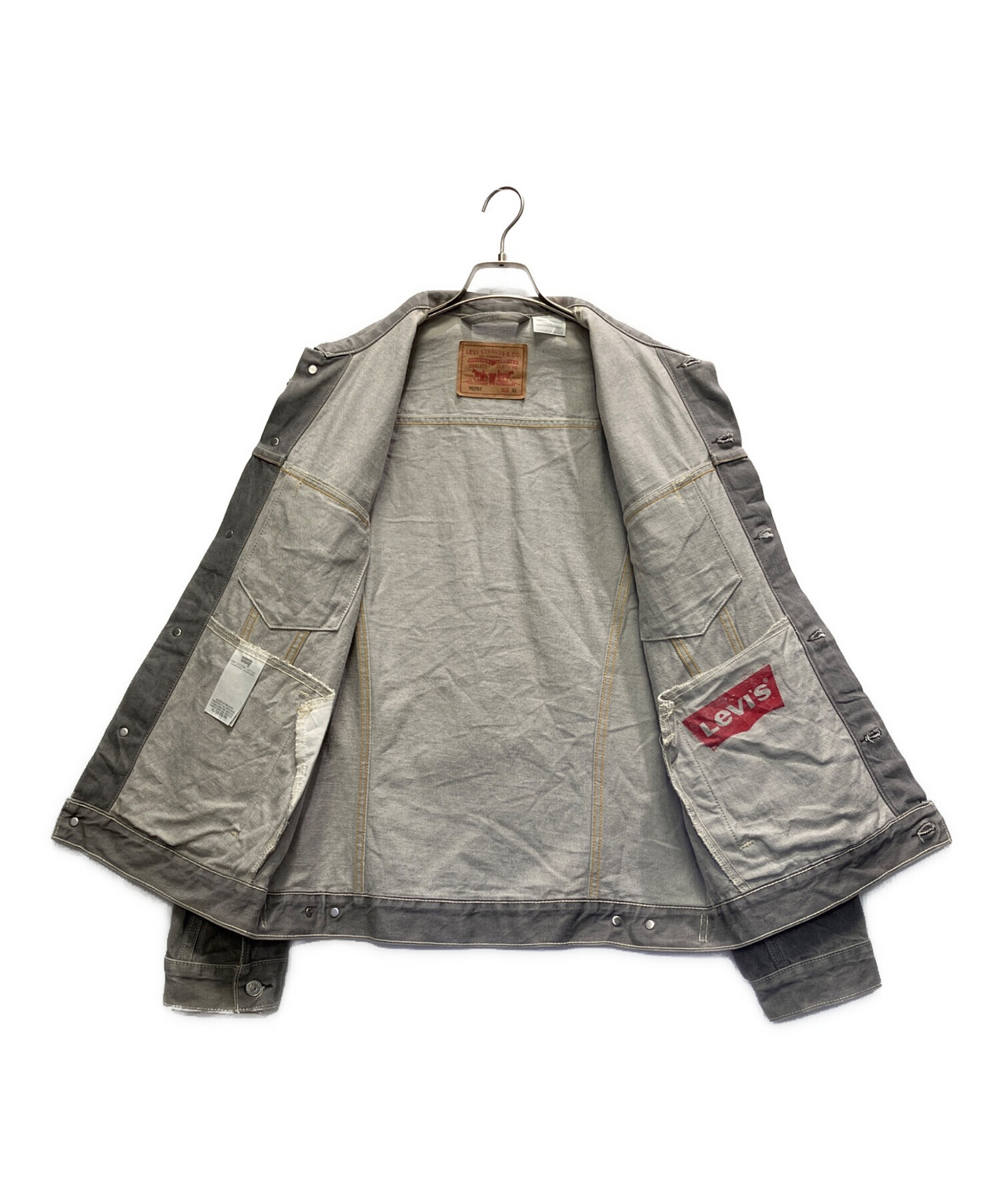 中古・古着通販】LEVI'S (リーバイス) デニムジャケット グレー サイズ