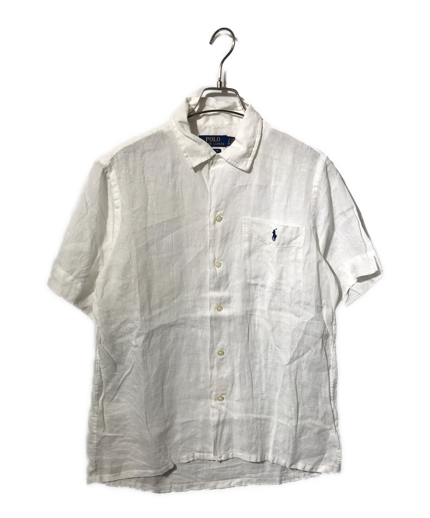 新品未使用　ラルフローレン　ホワイト　リネン　半袖シャツ　15 中古・古着通販】POLO RALPH LAUREN (ポロ・ラルフローレン) リネン