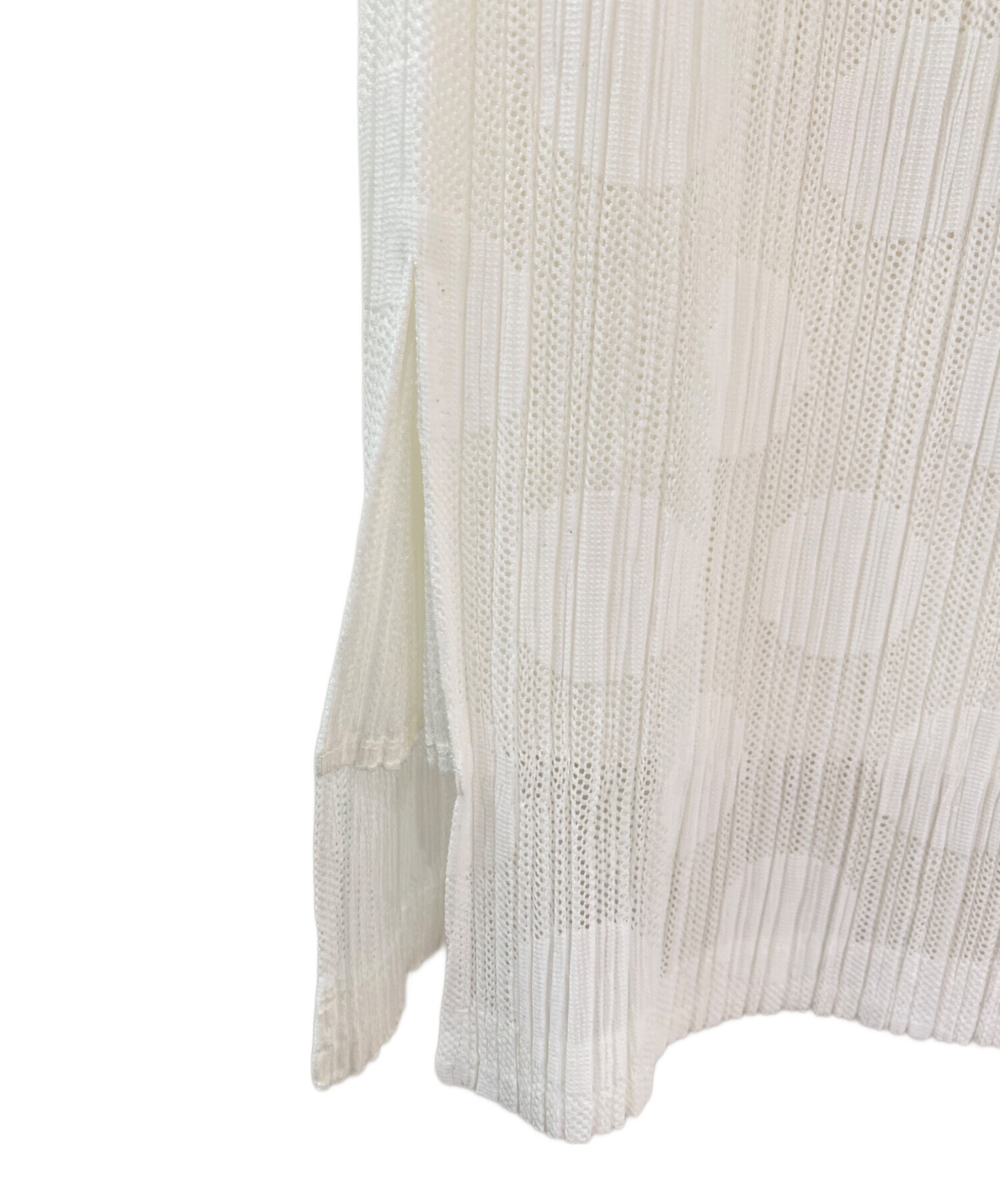 PLEATS PLEASE プリーツプリーズホワイトプリーツロングスカート2 中古・古着通販】PLEATS PLEASE (プリーツプリーズ) パンチング ドット