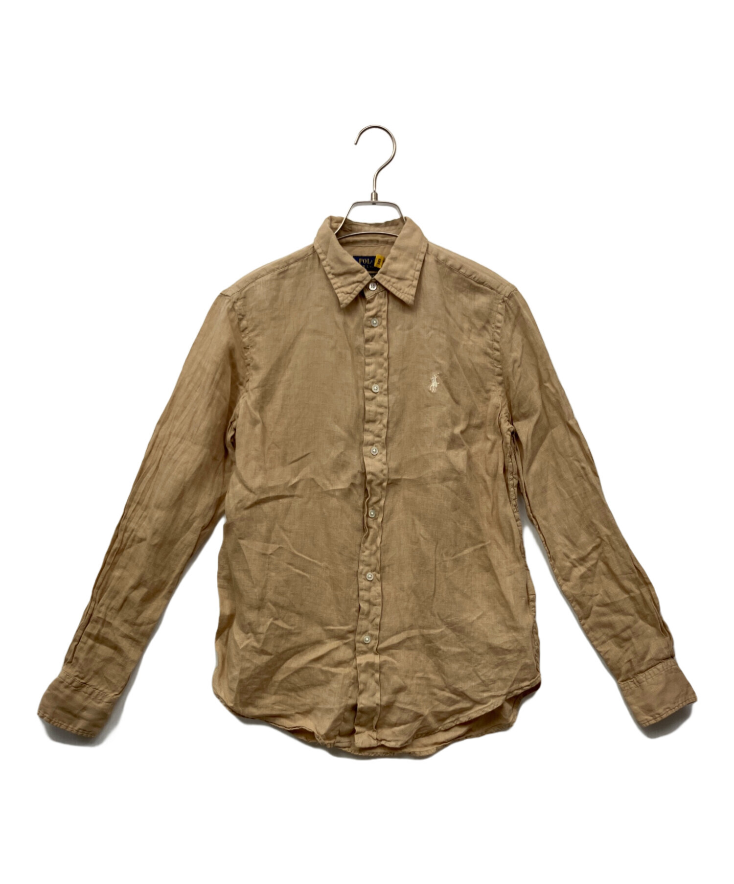 【Ralph Lauren】リネン100% リネンシャツ　無地シャツ　長袖　古着 中古・古着通販】POLO RALPH LAUREN (ポロ・ラルフローレン) リネン