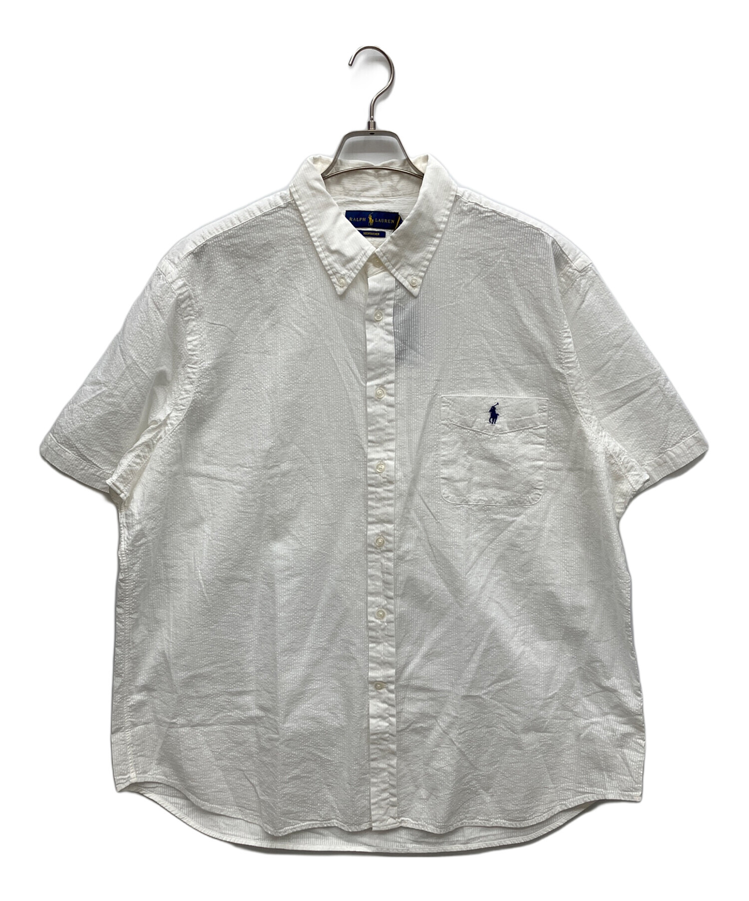 【美品✨大きいサイズ】ラルフローレン 半袖BDシャツ 2XL 白 中古・古着通販】RALPH LAUREN (ラルフローレン) 半袖BDシャツ