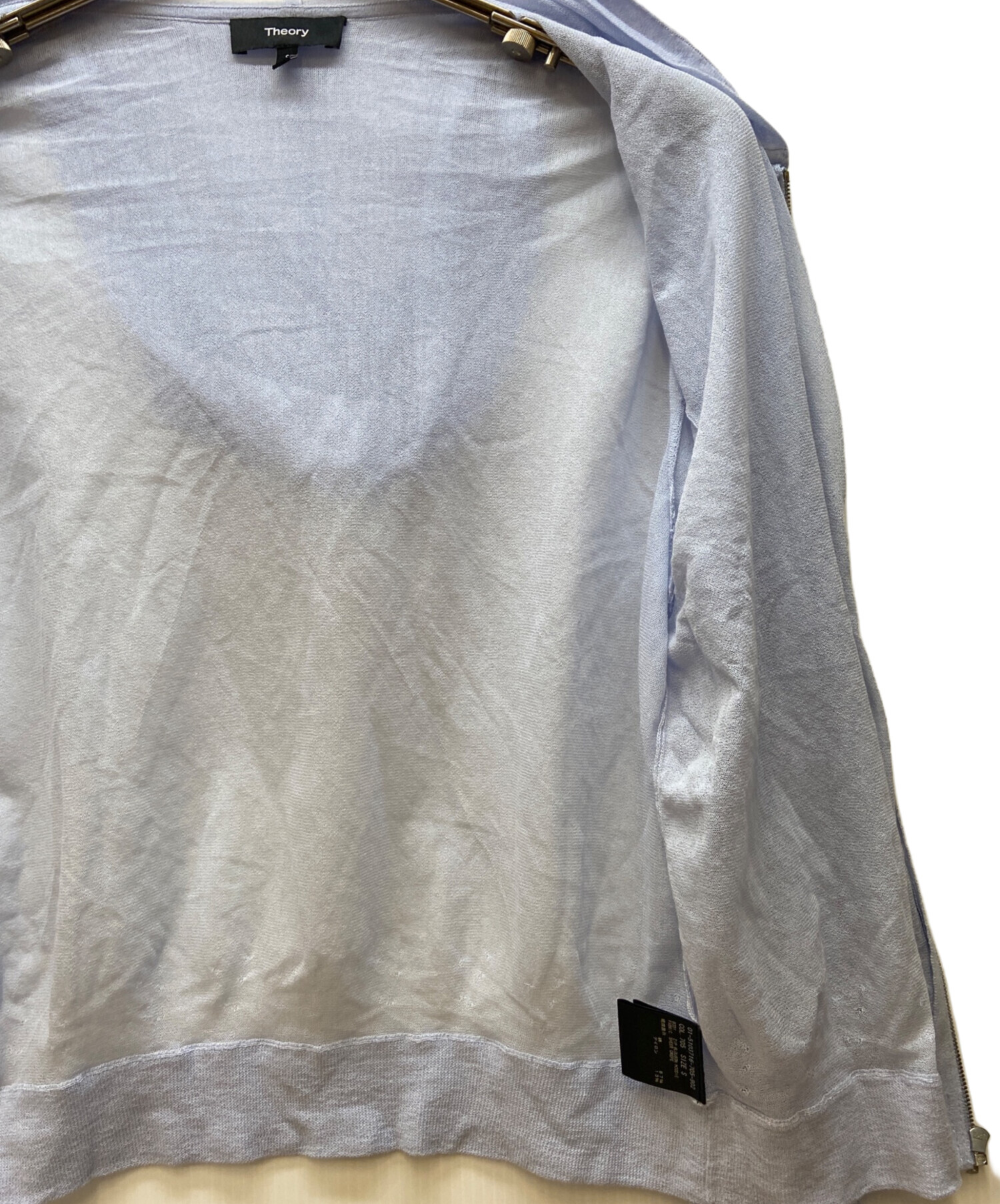 中古・古着通販】theory (セオリー) ジップパーカー/Sheer Crepe Zip