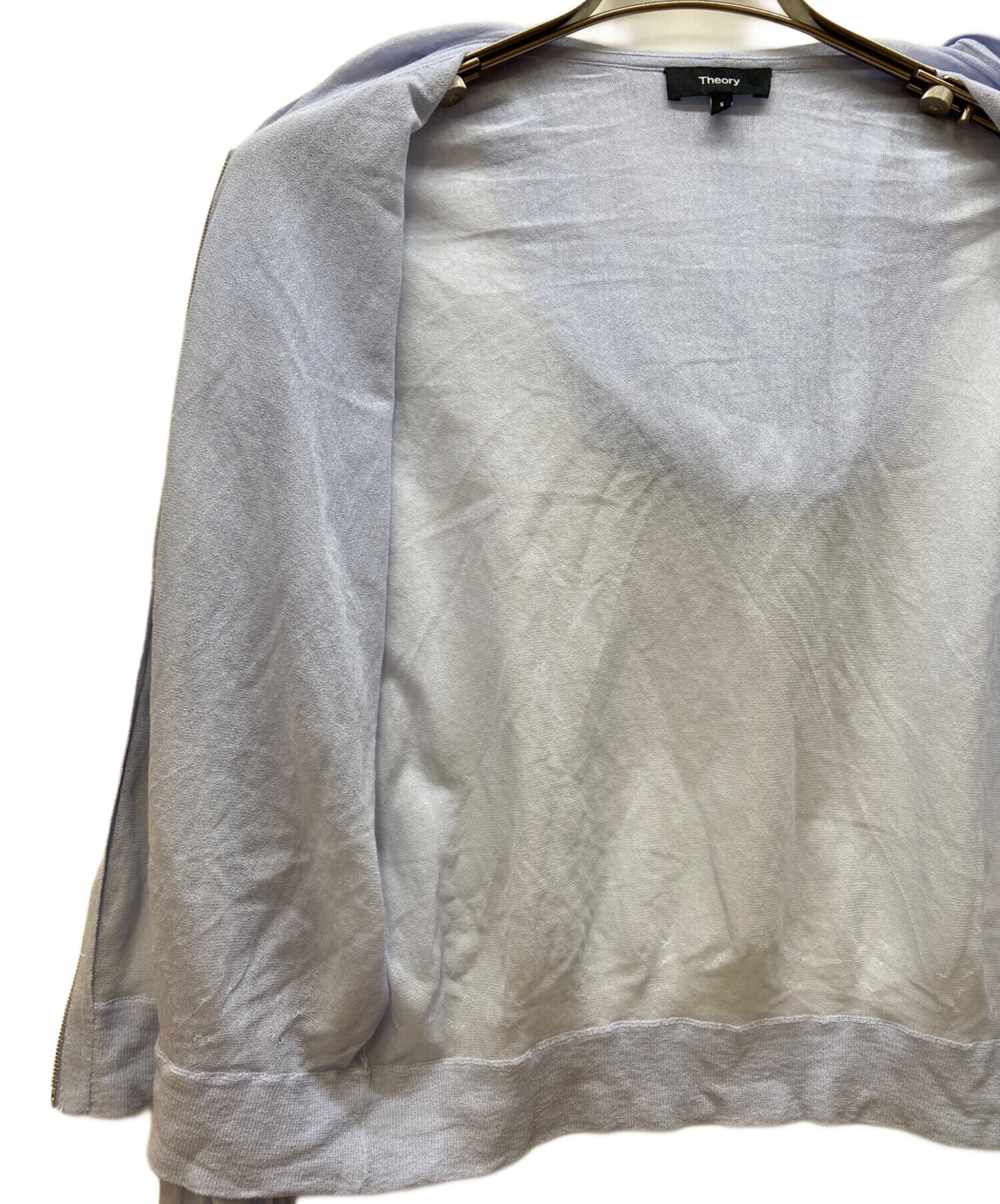 新品未使用 セオリー トップス パーカー 中古・古着通販】theory (セオリー) ジップパーカー/Sheer Crepe Zip