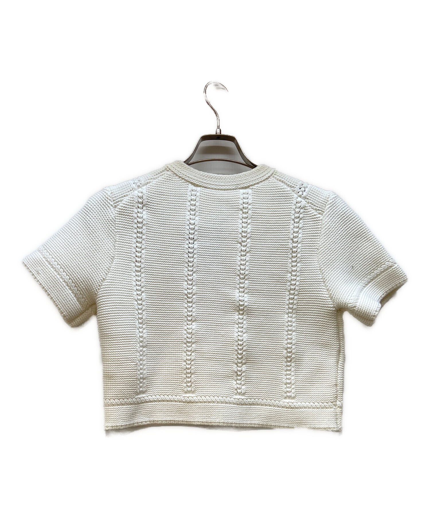 中古・古着通販】maje (マージュ) Short-sleeved knit cardigan