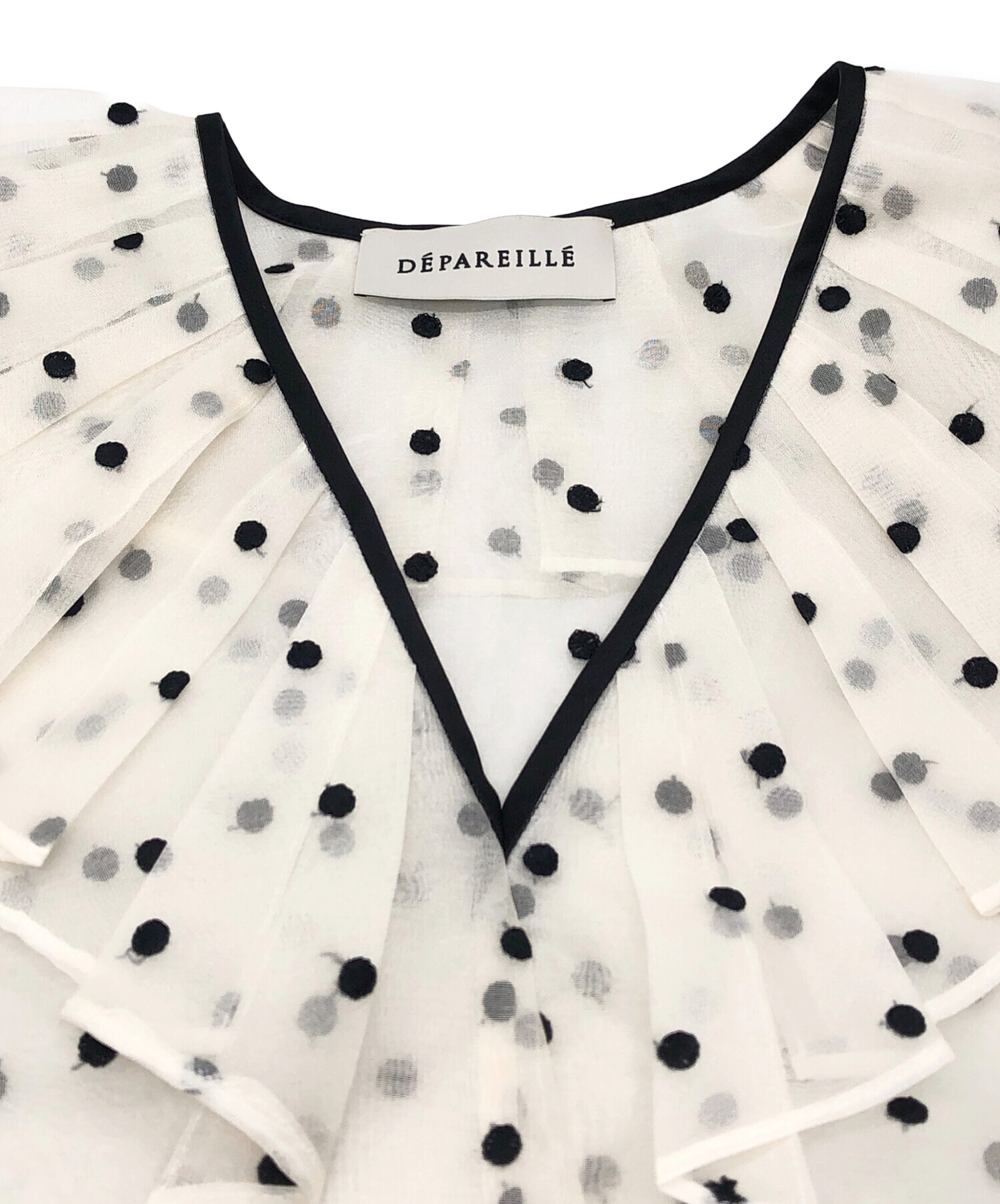中古・古着通販】DEPAREILLE (デパリエ) DOT ORGANDY SLEEVELESS