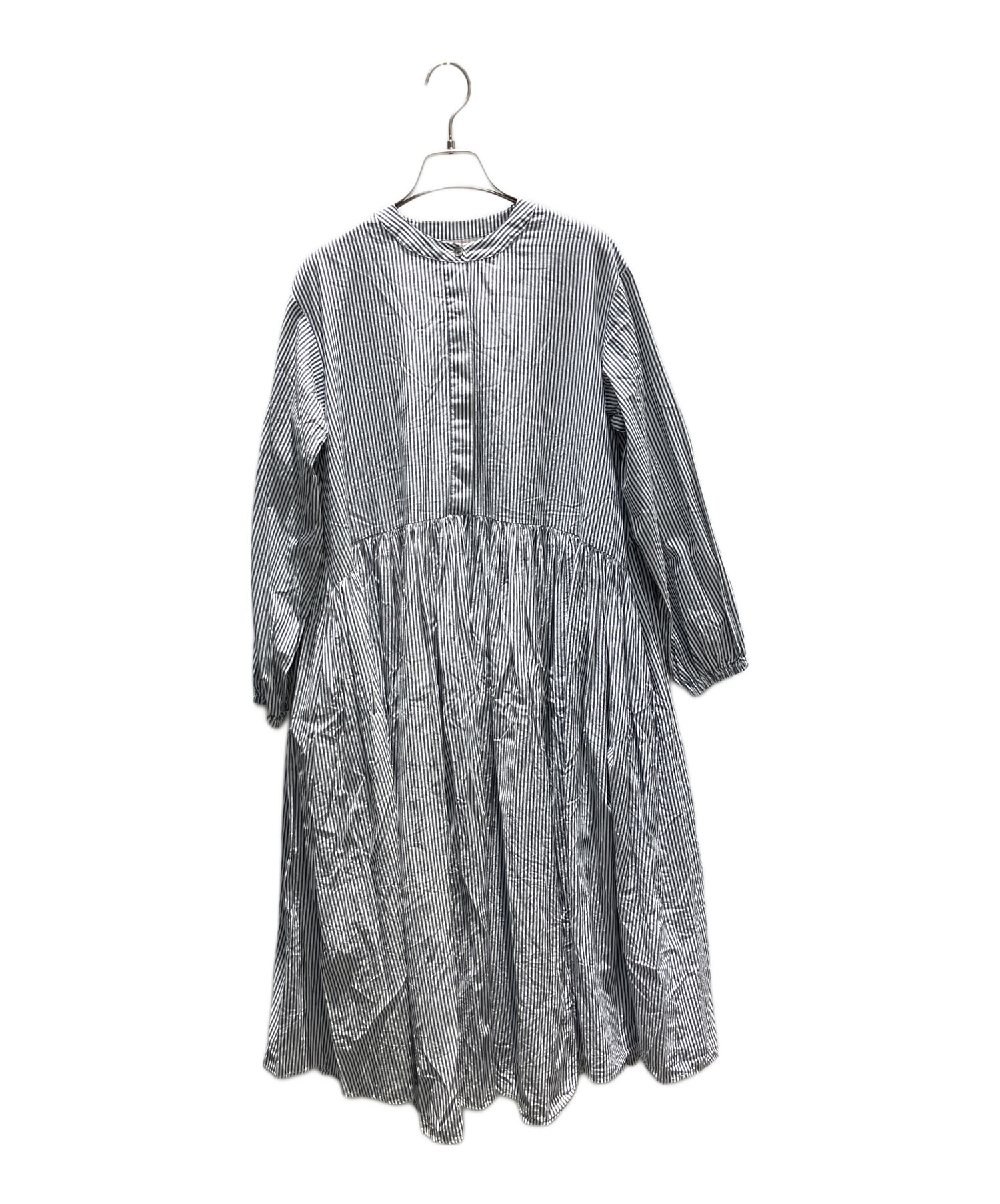 中古・古着通販】BEARDSLEY (ビアズリー) 先染めギャザーワンピース