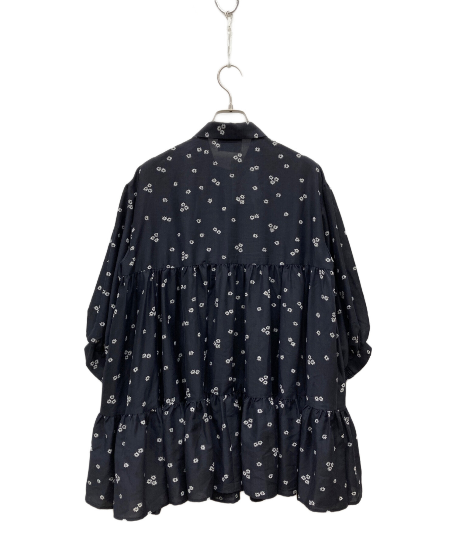ユナイテッドアローズ　ティアード　チュニック　ブラウス　ネイビー　フリー　未使用 中古・古着通販】UNITED ARROWS (ユナイテッドアローズ) ボイル