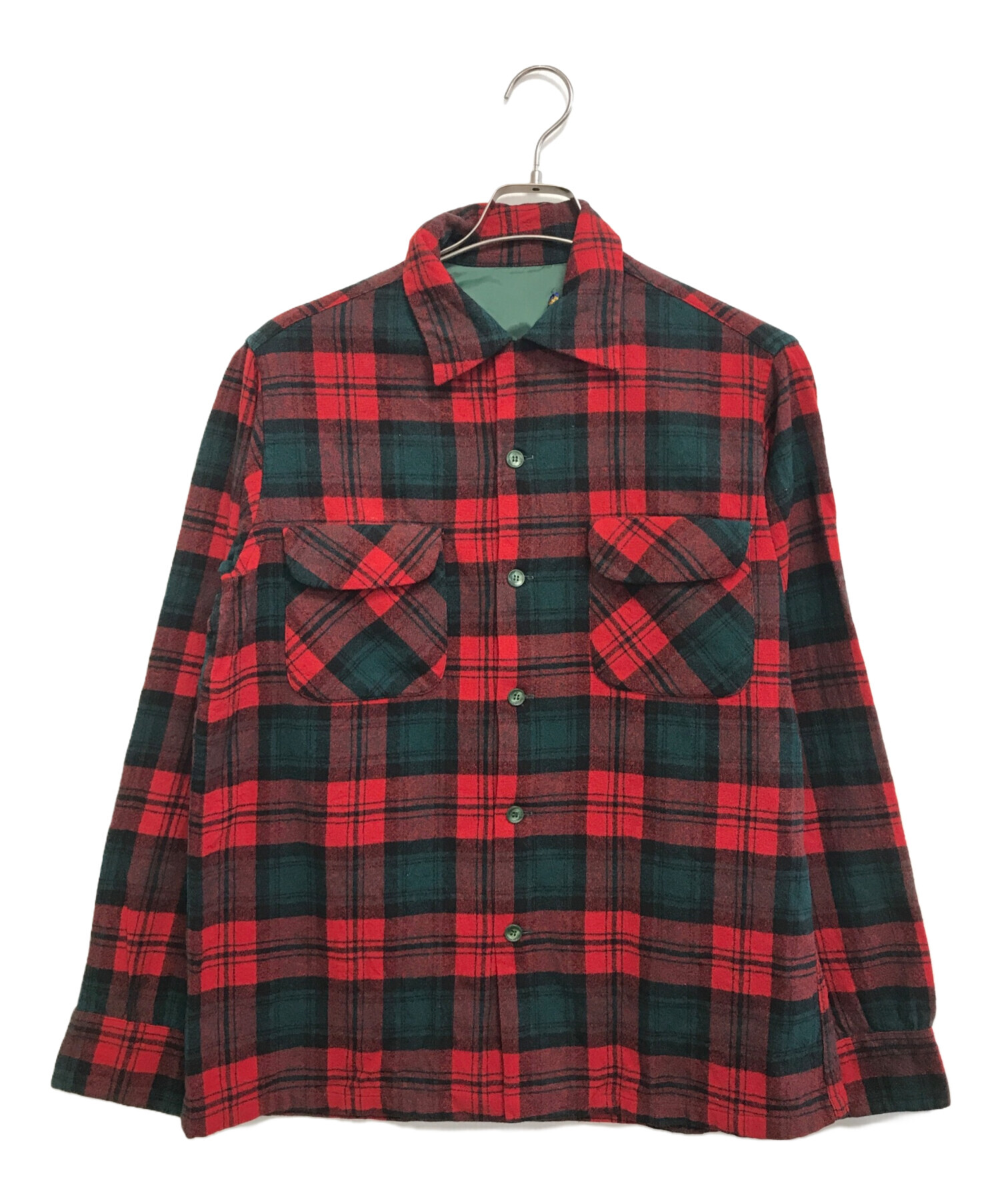 超スペシャル 60s ペンドルトン チェック ボード シャツ M レッドブラック 中古・古着通販】PENDLETON (ペンドルトン) チェックシャツ レッド