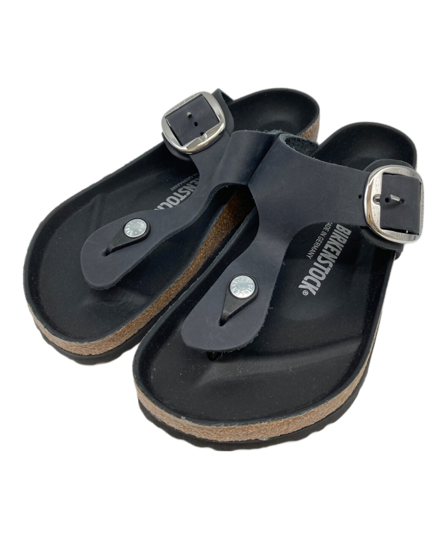 SALE☆ ビルケンシュトック24 黒 中古・古着通販】BIRKENSTOCK (ビルケンシュトック) Gizeh Big Buckle