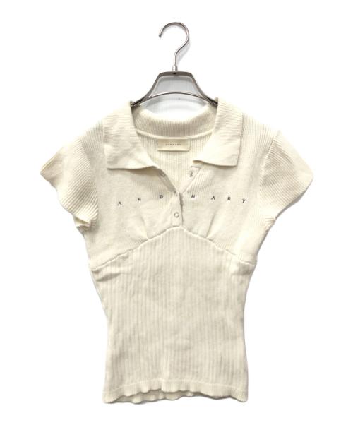 中古・古着通販】ANDMARY (アンドマリー) Lindsay logo tops ホワイト