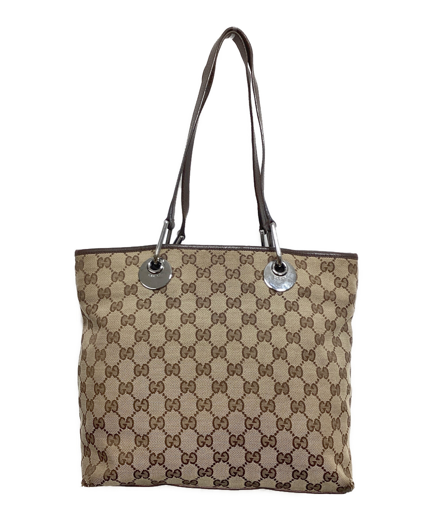 中古・古着通販】GUCCI (グッチ) GGキャンバス トートバッグ ベージュ