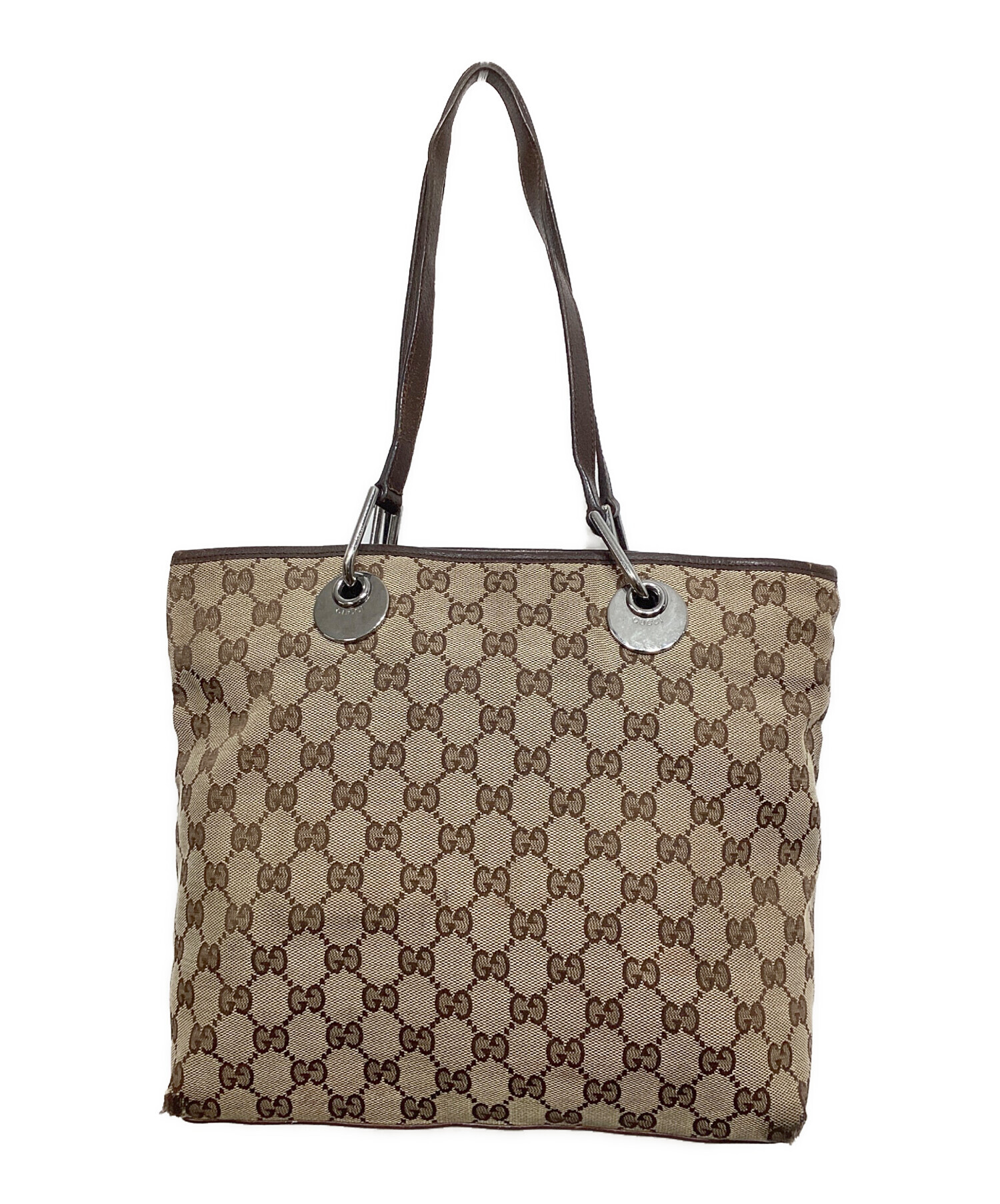 中古・古着通販】GUCCI (グッチ) GGキャンバス トートバッグ ベージュ