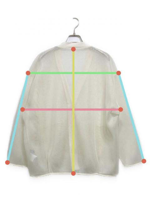 中古・古着通販】pois (ポワ) double mesh Cardigan アイボリー サイズ