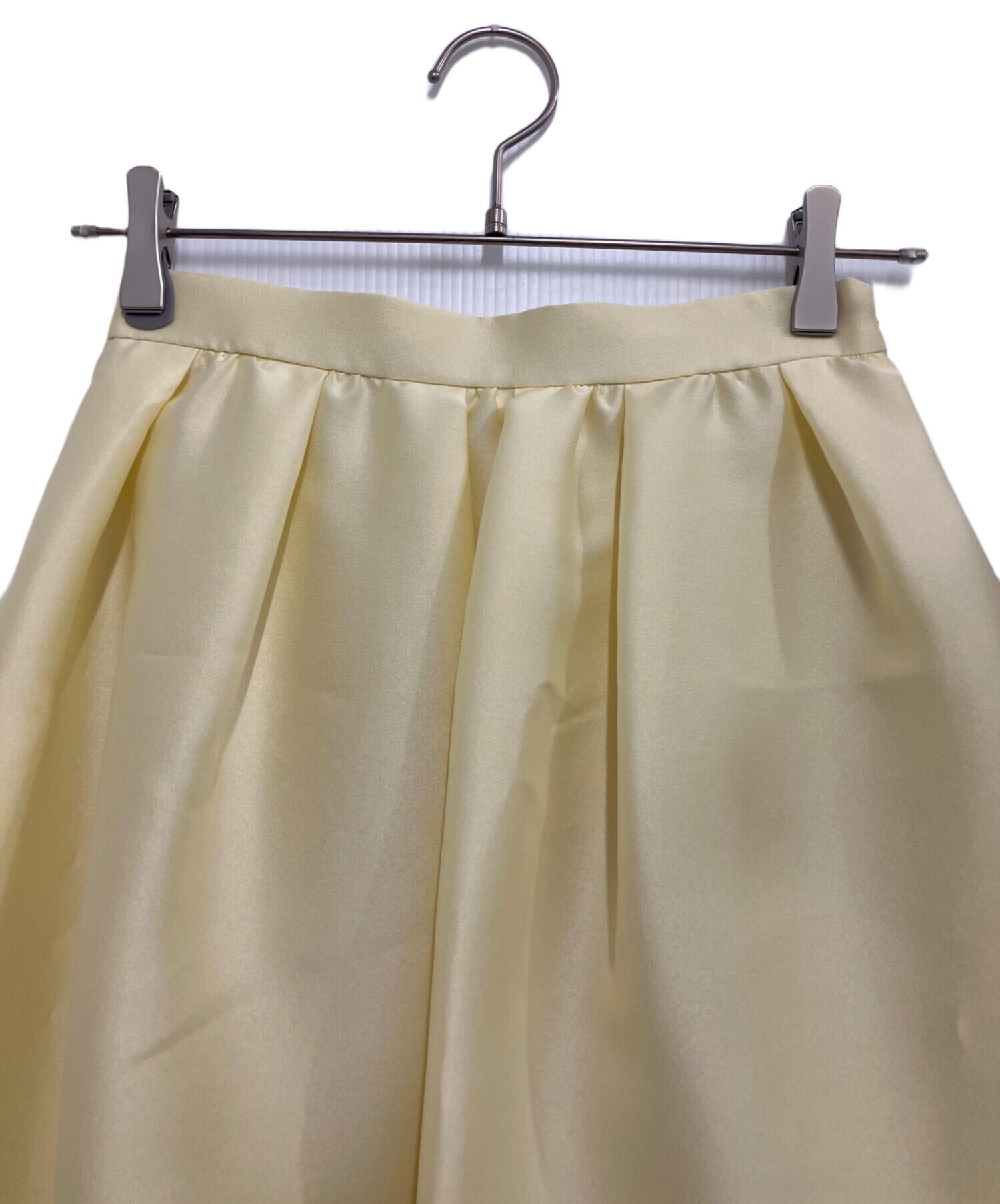 【新品タグ付】 ルルウィルビー　シルキーダブルクロススカート　イエロー　2 中古・古着通販】Loulou Willoughby (ルルウィルビー) シルキーダブル