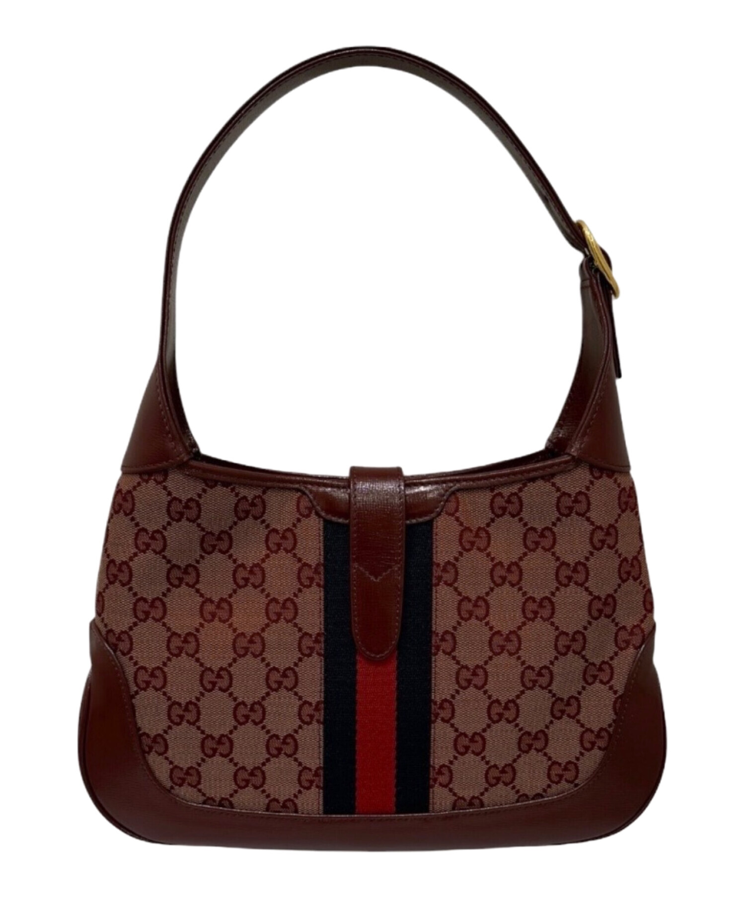 希少 美品 GUCCI グッチ Gロゴ ハンドバッグ ボルドー 中古・古着通販】GUCCI (グッチ) ジャッキー1961 ボルドー｜ブランド