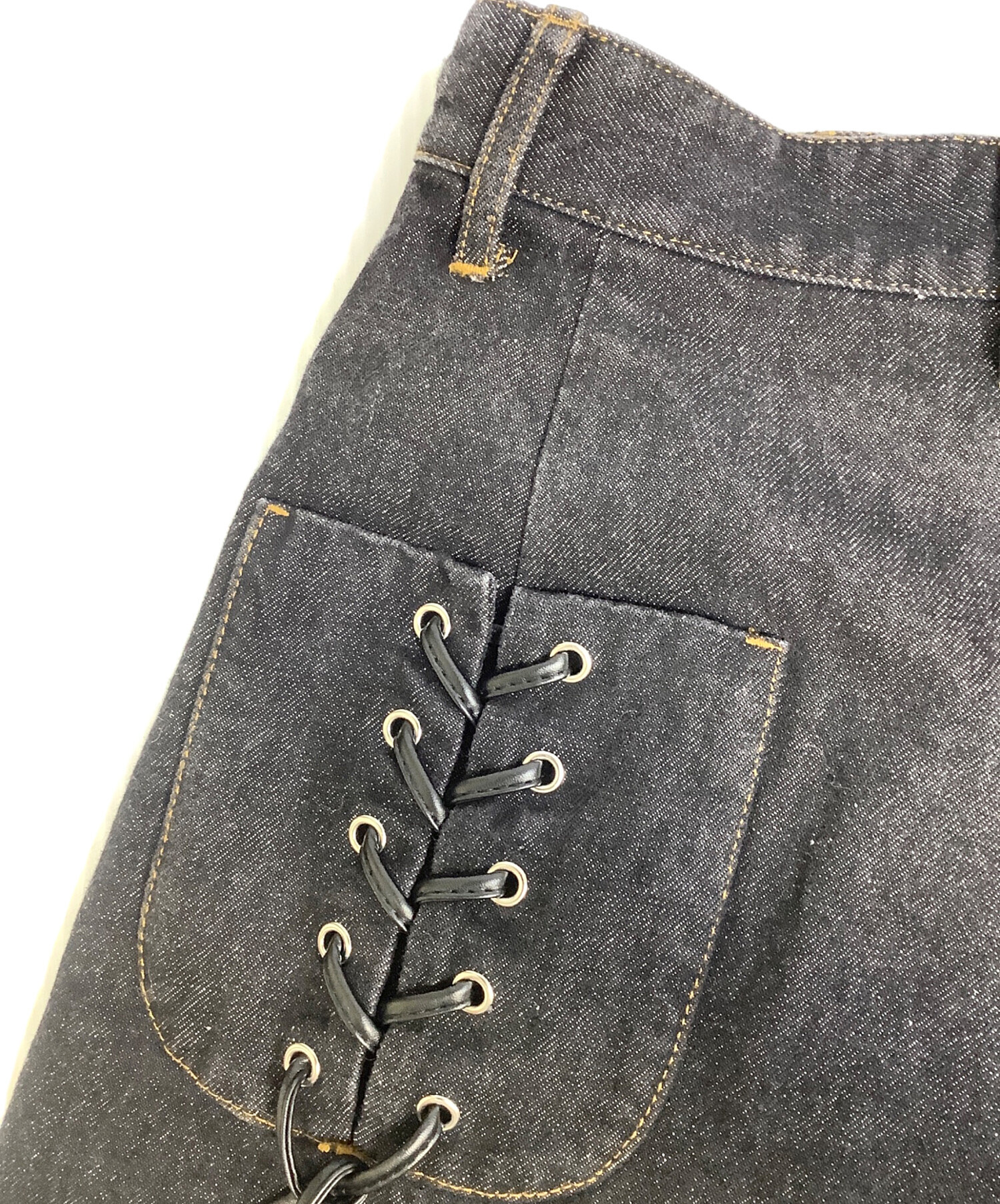 中古・古着通販】PAMEO POSE (パメオポーズ) Laces-up Denim Baggy